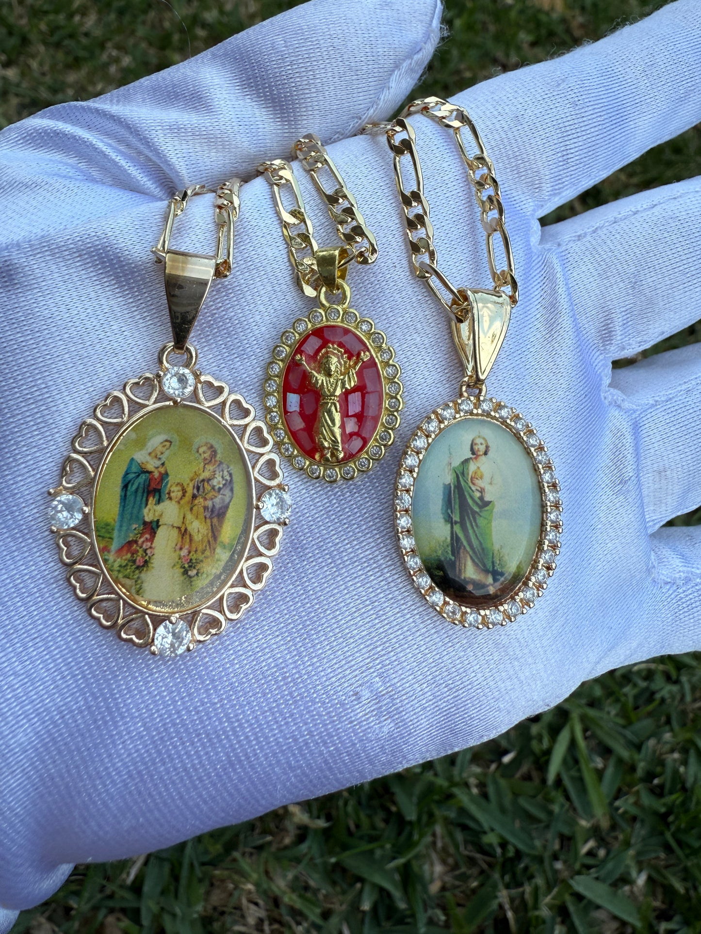 Saint Necklace St Jude, Divine Child, Holy Family