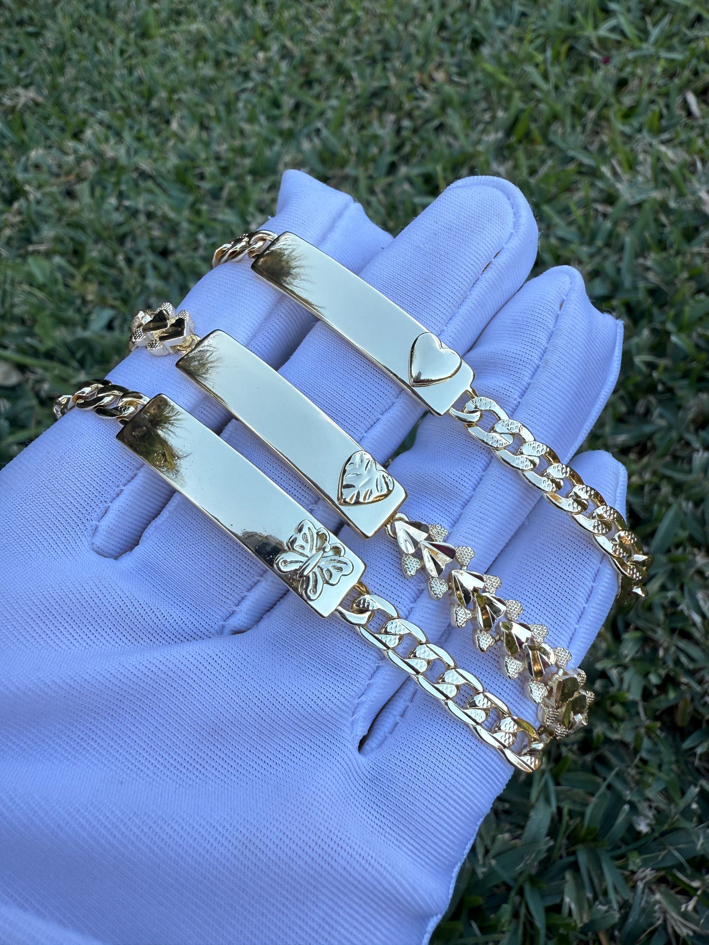 Heart Gold Plated Bracelet 8” - Esclavas