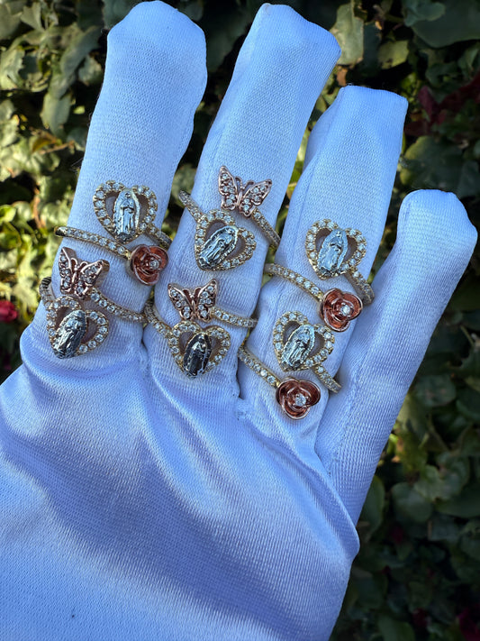 “Ari” Virgencita Rings Adjustable -Virgin Mary - Anillo