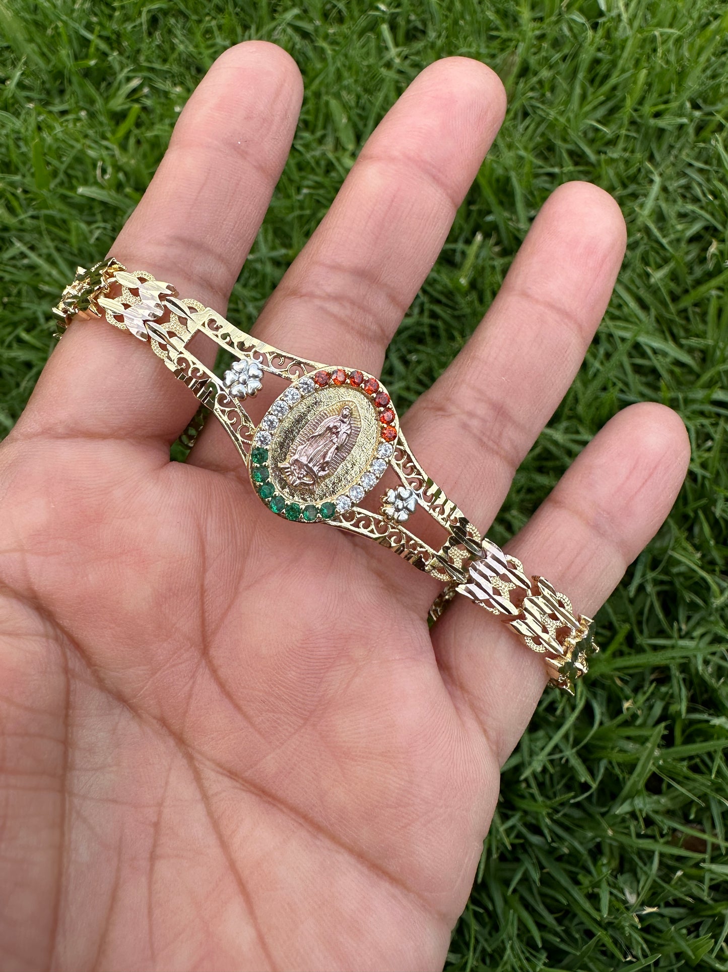 Religious Bracelet Virgin or St Jude Gold Plated