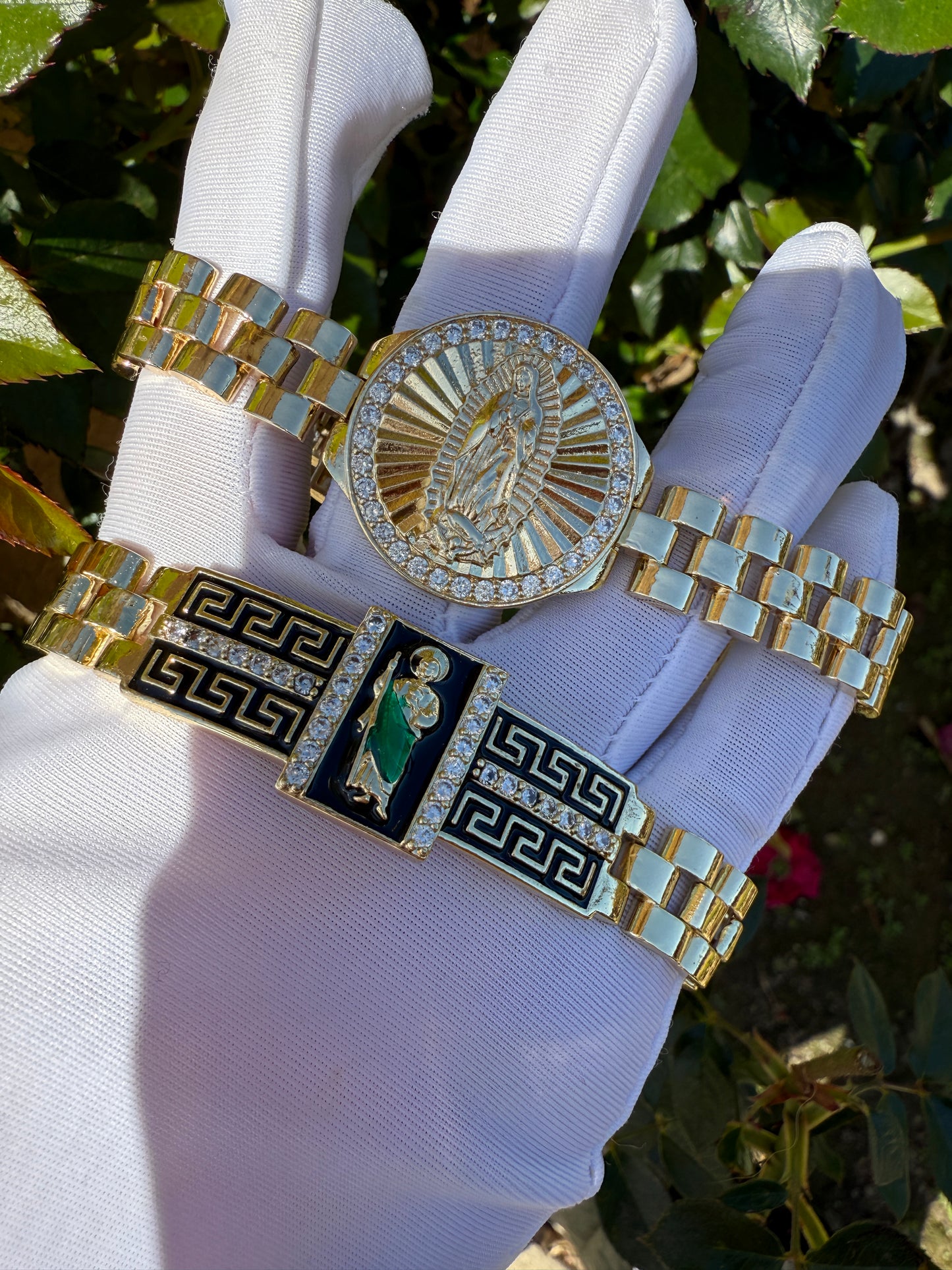 Saint Bracelet for him St Jude , Virgin Mary - San Judas-Virgen Esclavas