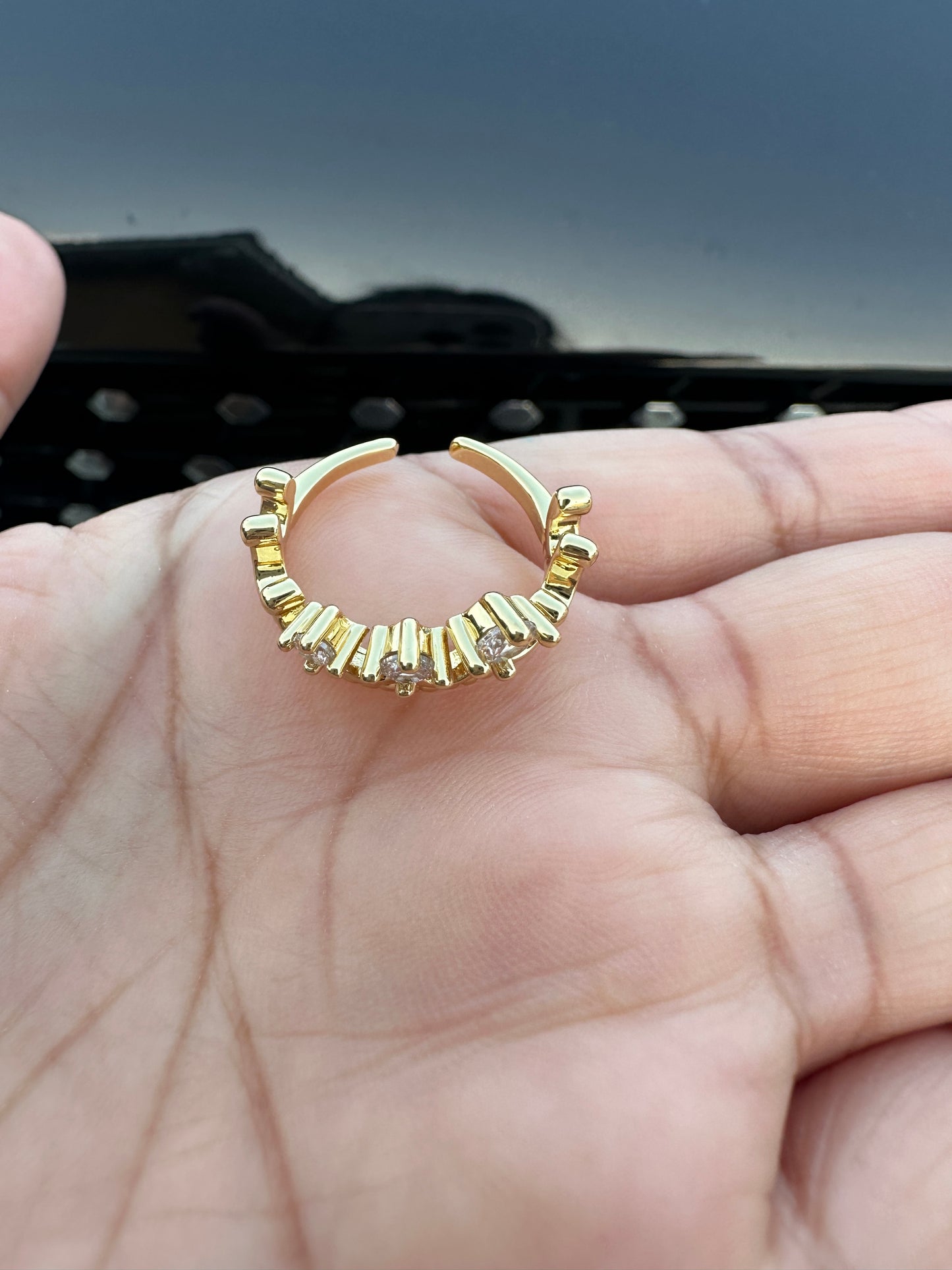 “Queen and King ” crown Ring Gold Plated
