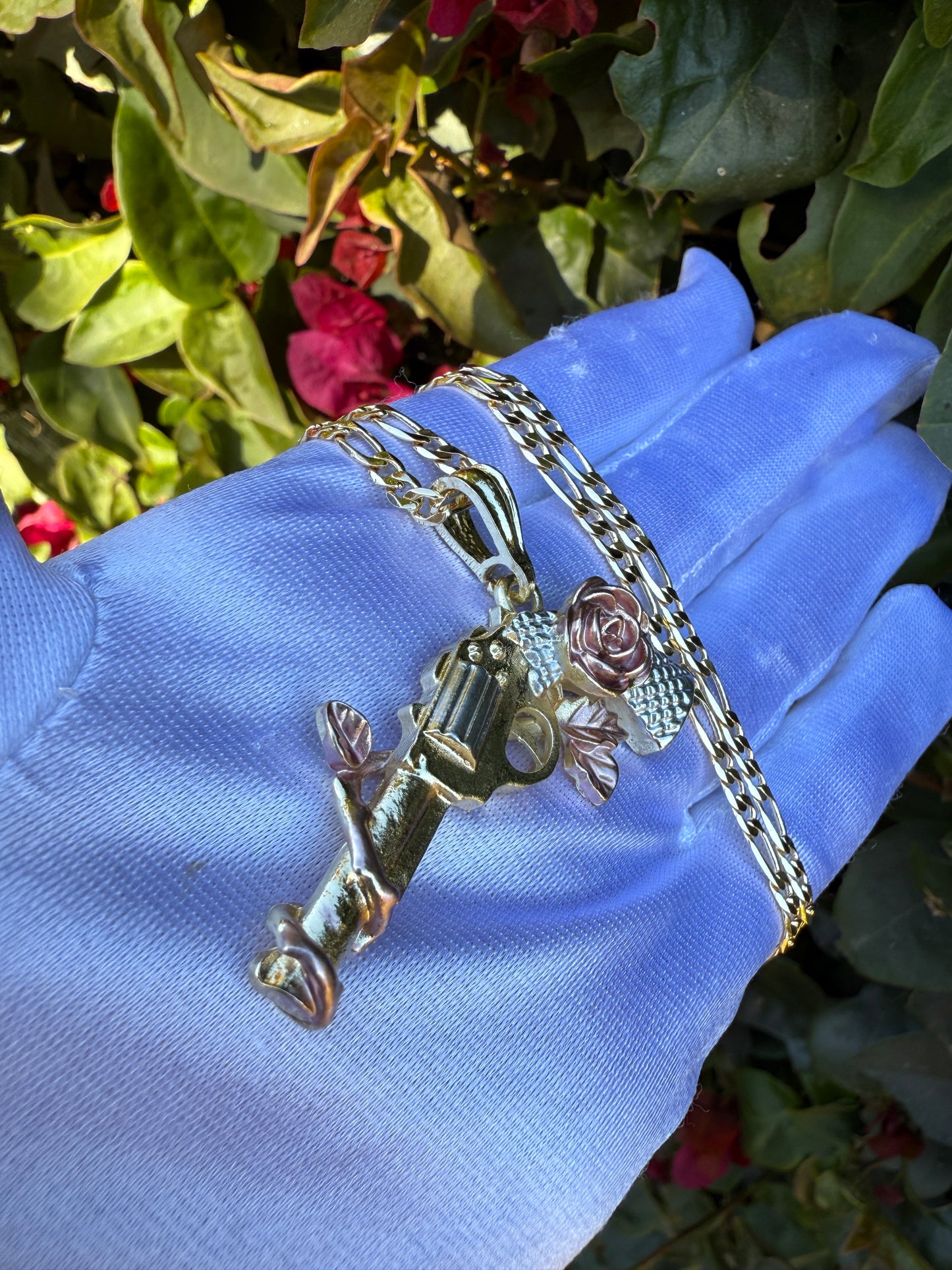 “Thorns” Necklace for her Tricolor Plated