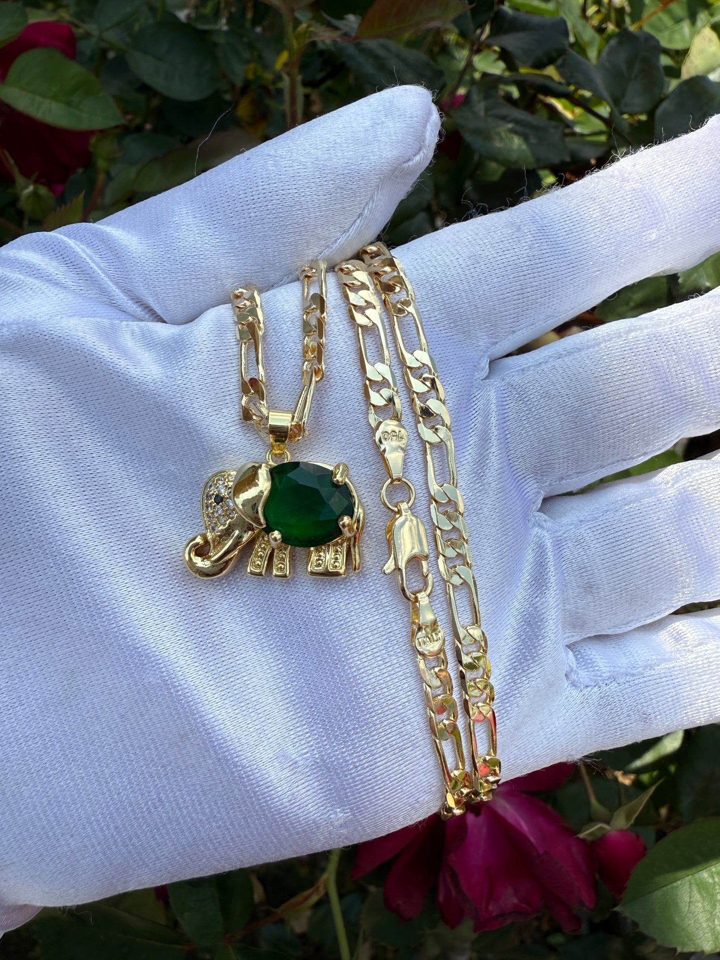 “My Green” Elephant Necklace (Money & Good Luck)