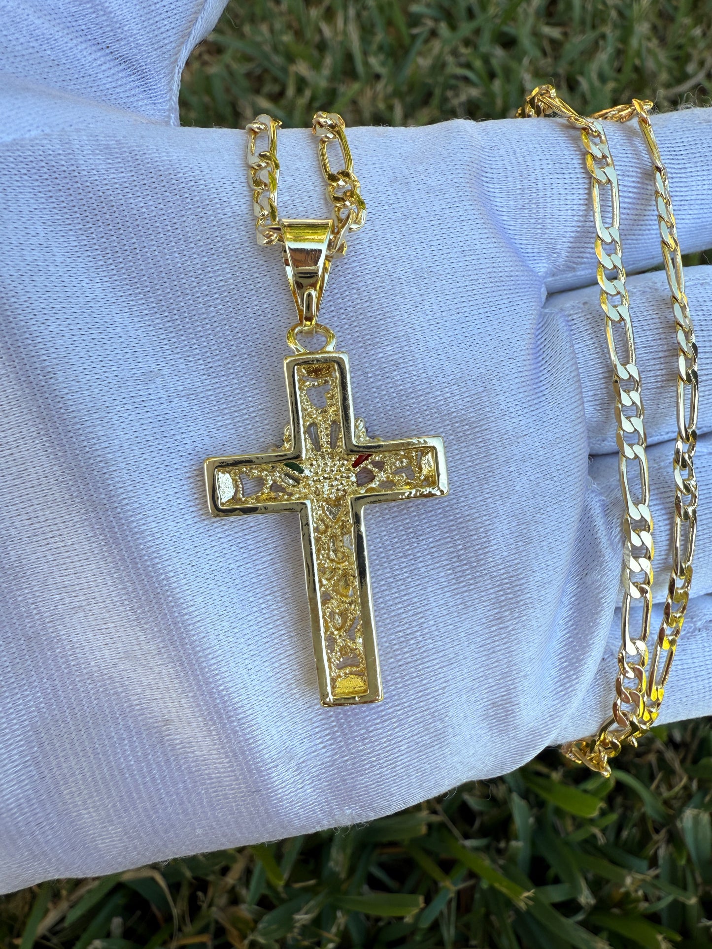 Cross Color Necklace with Jesus