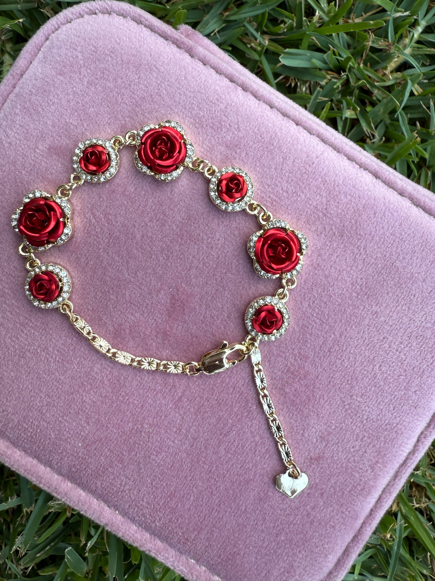 Rose Bracelet Gold Plated 7’5 inches