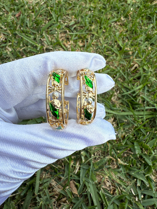 St Jude Hoop Earrings San Judas