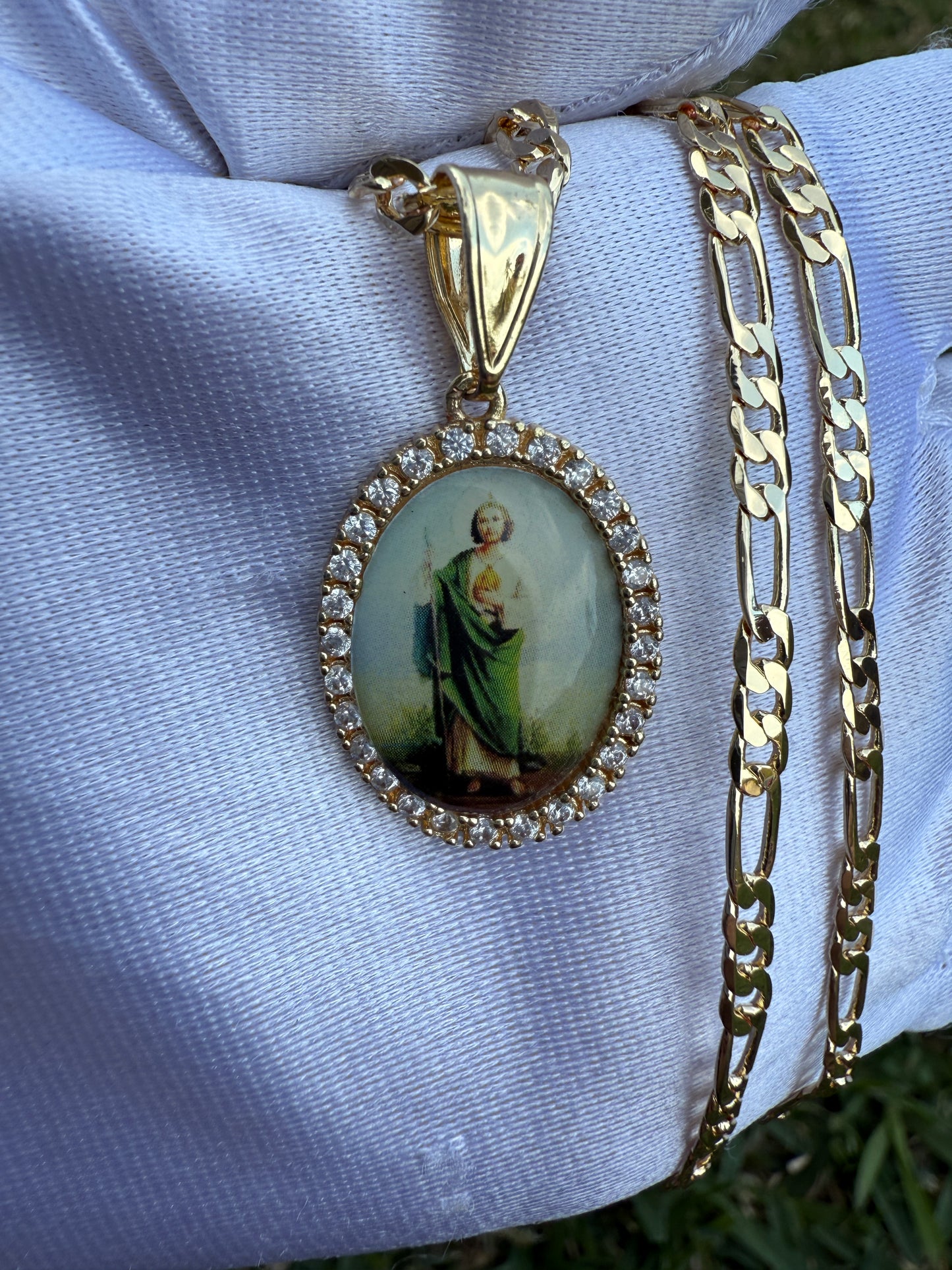 Saint Necklace St Jude, Divine Child, Holy Family