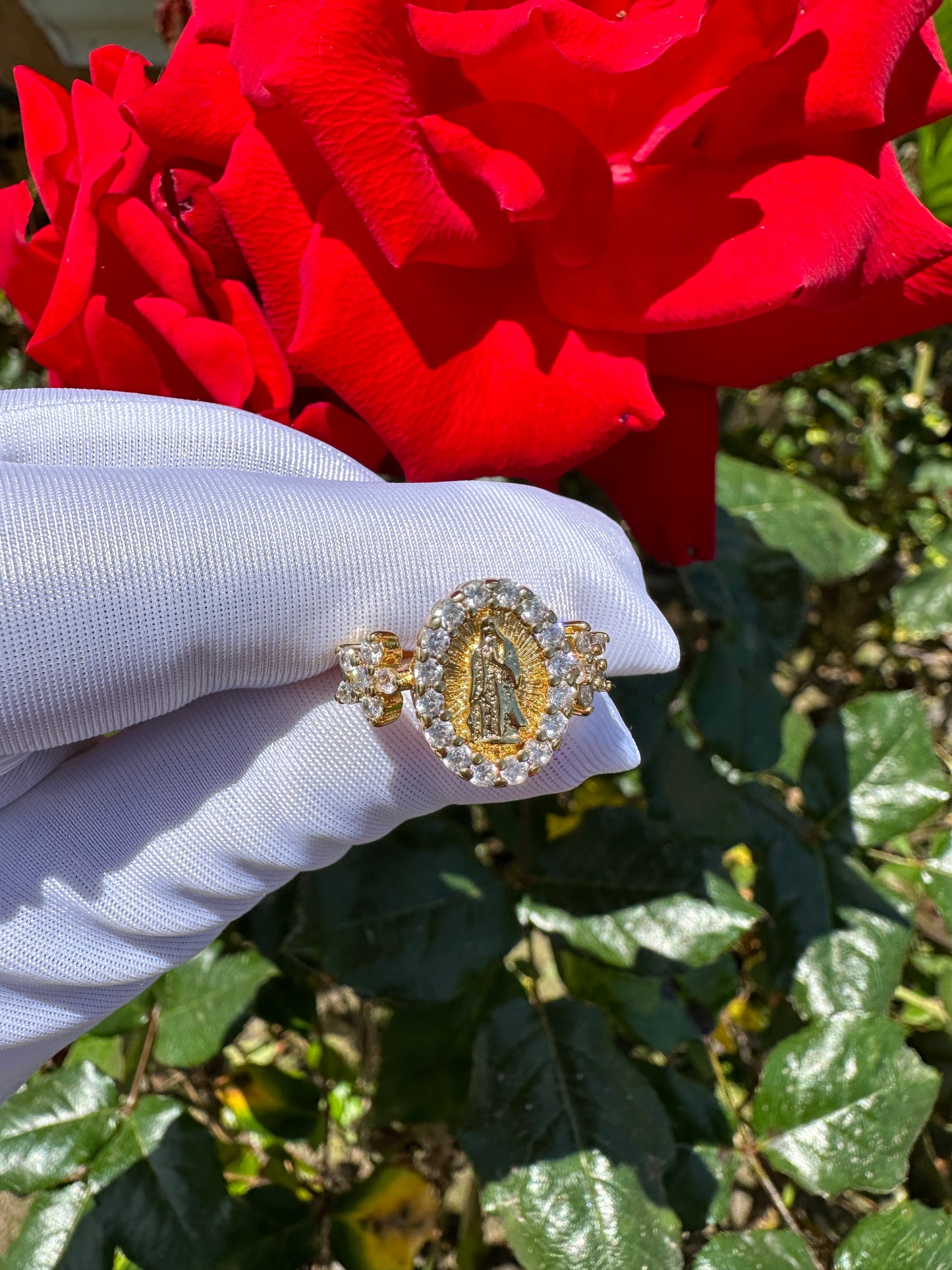 “Our Lady” Necklace and Ring Set -Virgencita Necklace Set - Virgin Jewelry Set