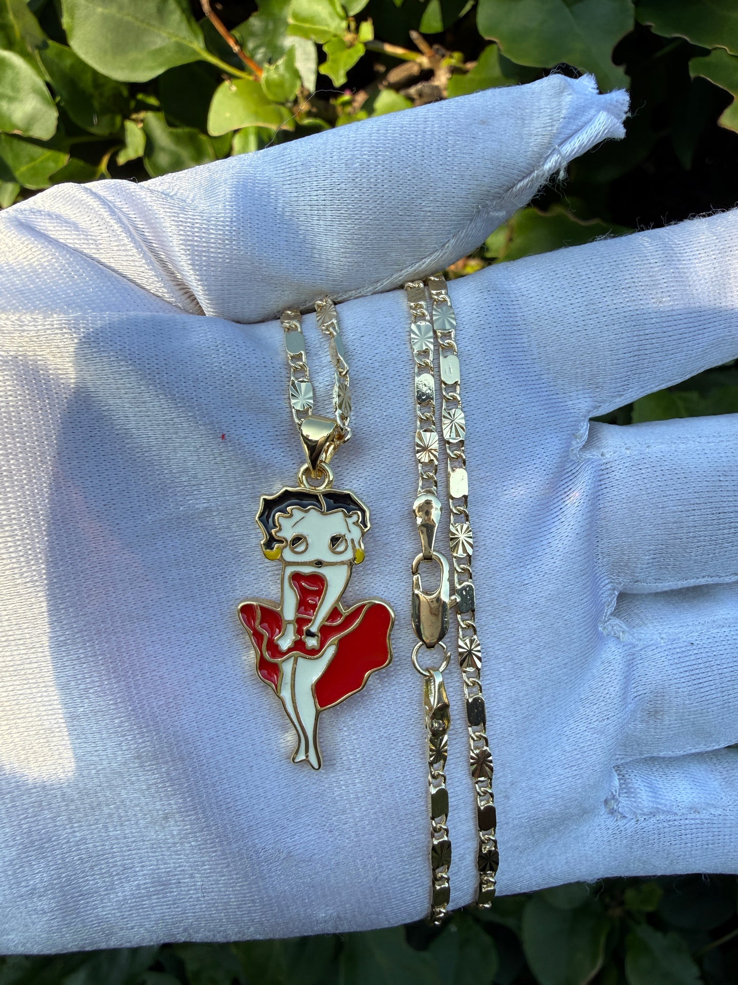 Betty Necklace with Red Dress