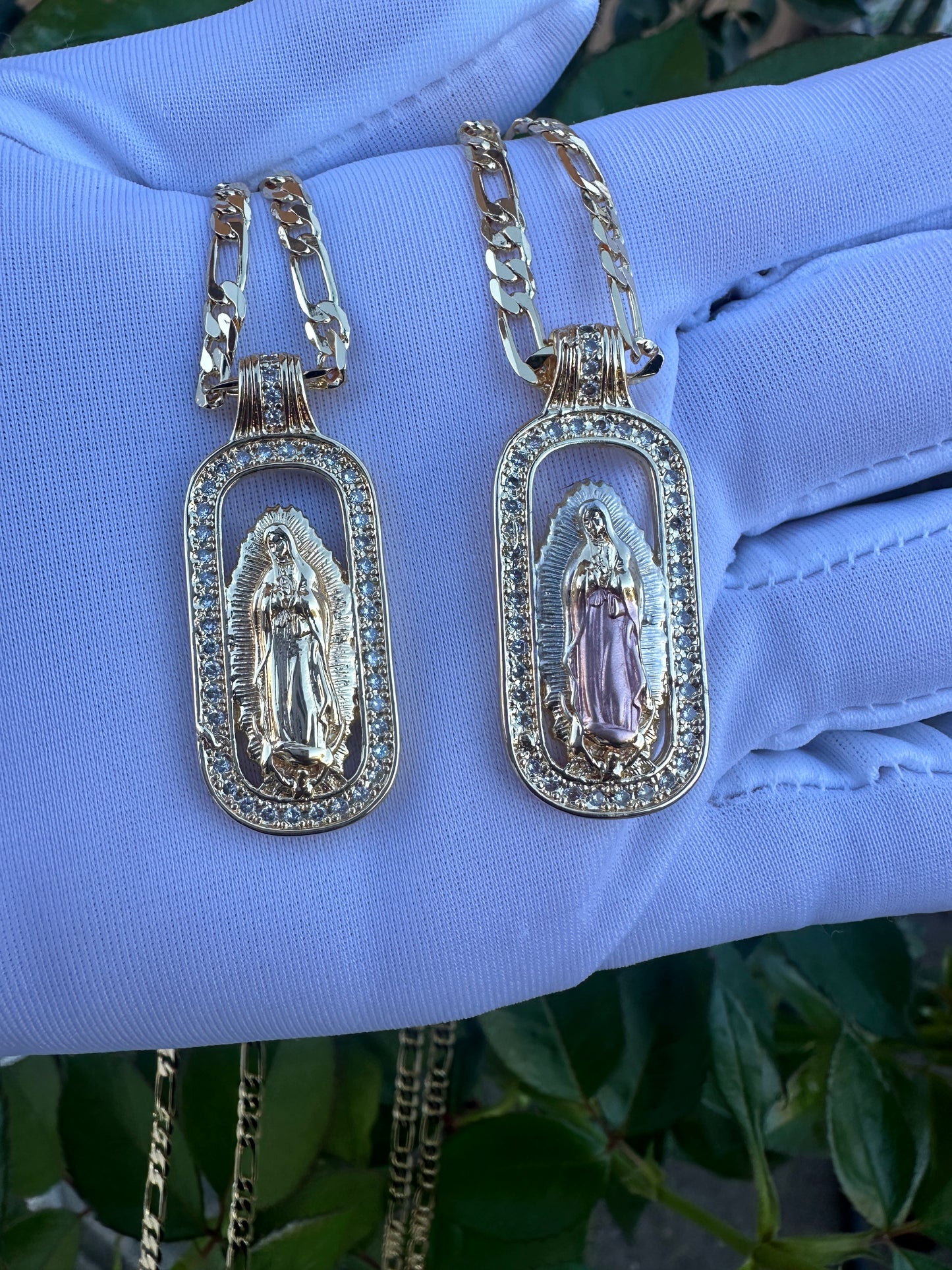 Virgin Of Guadalupe Necklace Gold Plated for him or her