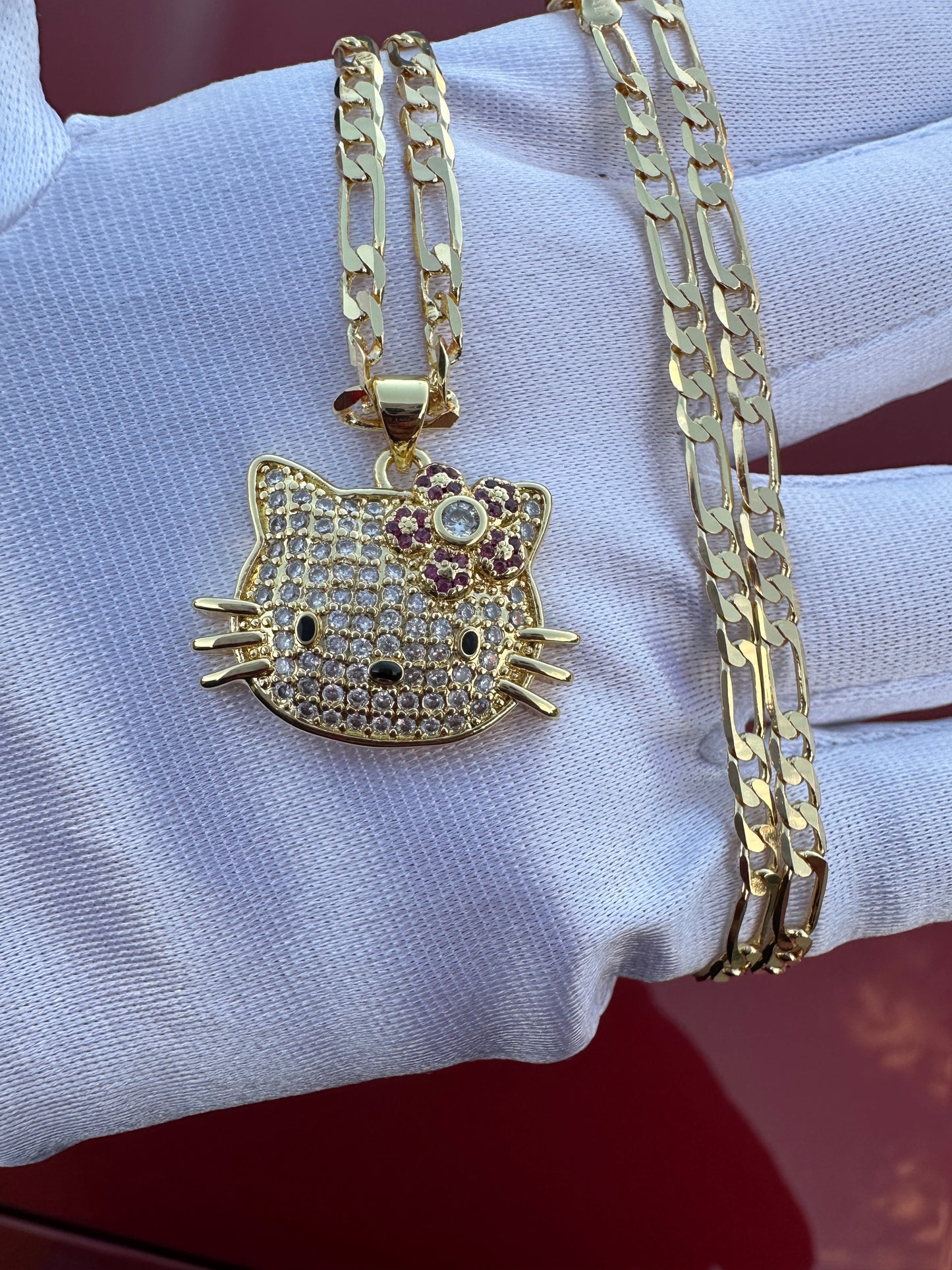 Cat Necklace with Chain 20” inches