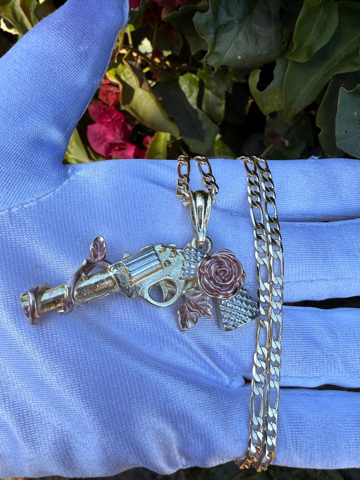 “Thorns” Necklace for her Tricolor Plated