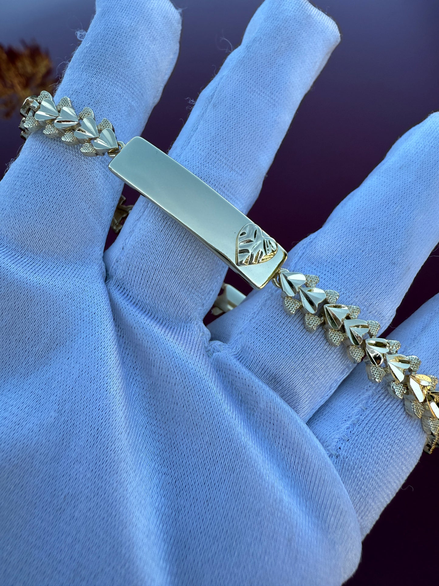 Heart Gold Plated Bracelet 8” - Esclavas