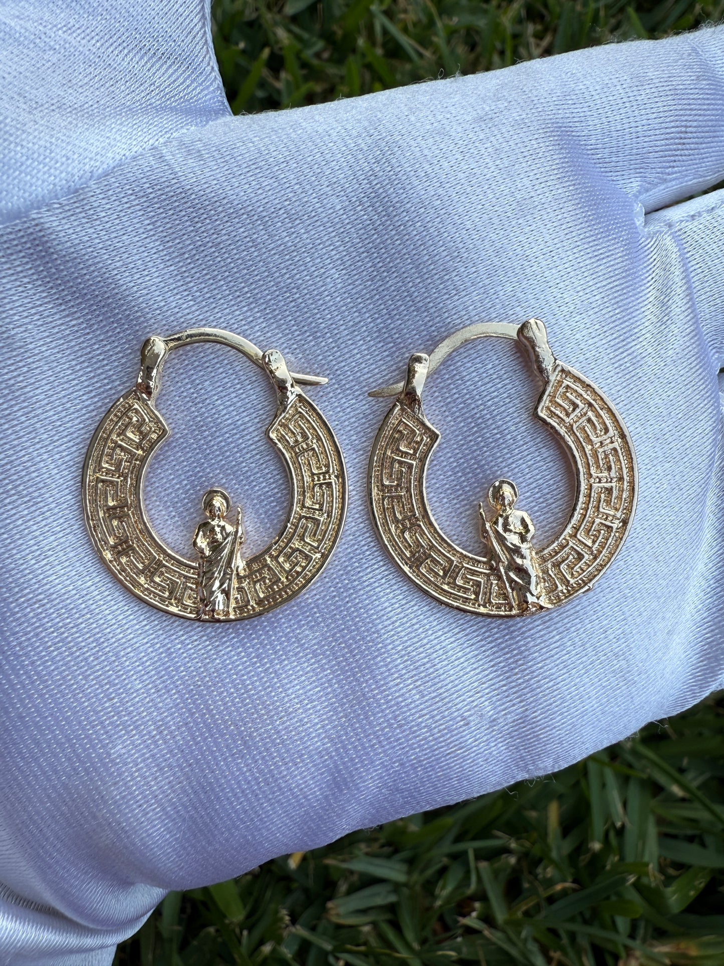 St Jude Hoop Earrings - San Judas