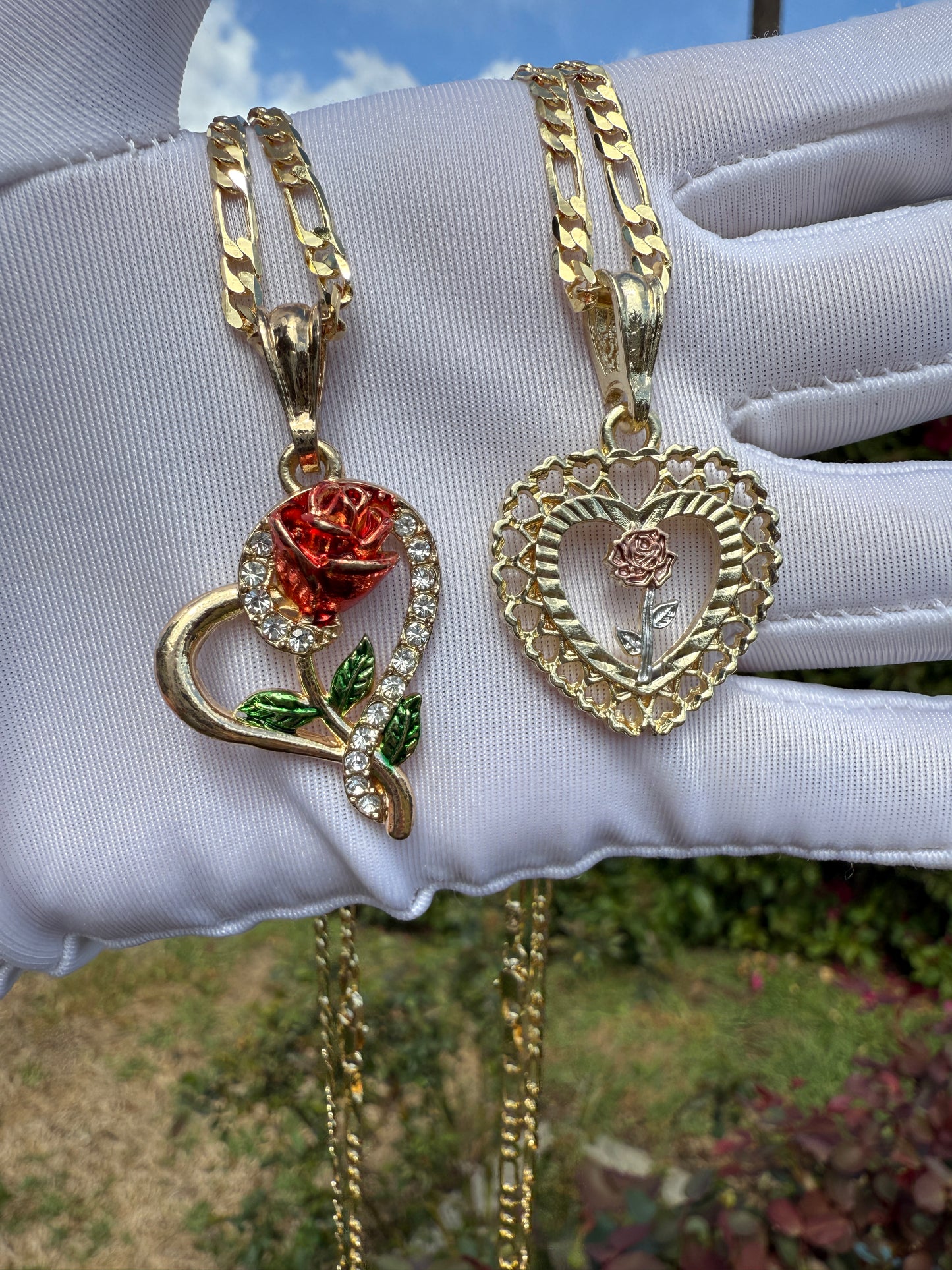 ROSE Necklace with Chain Plated