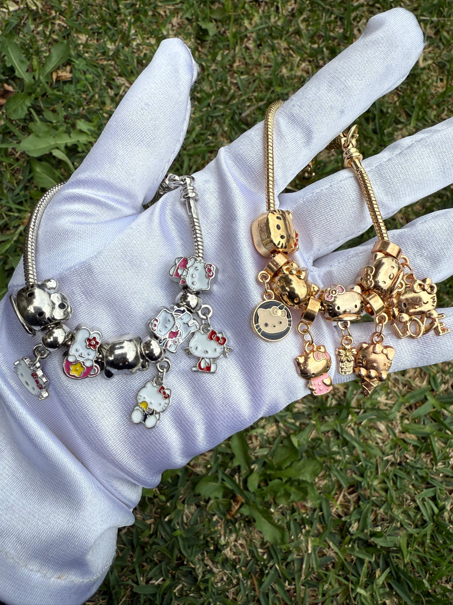 Charm Cat Bracelet with removable Charms-Kitty Charms