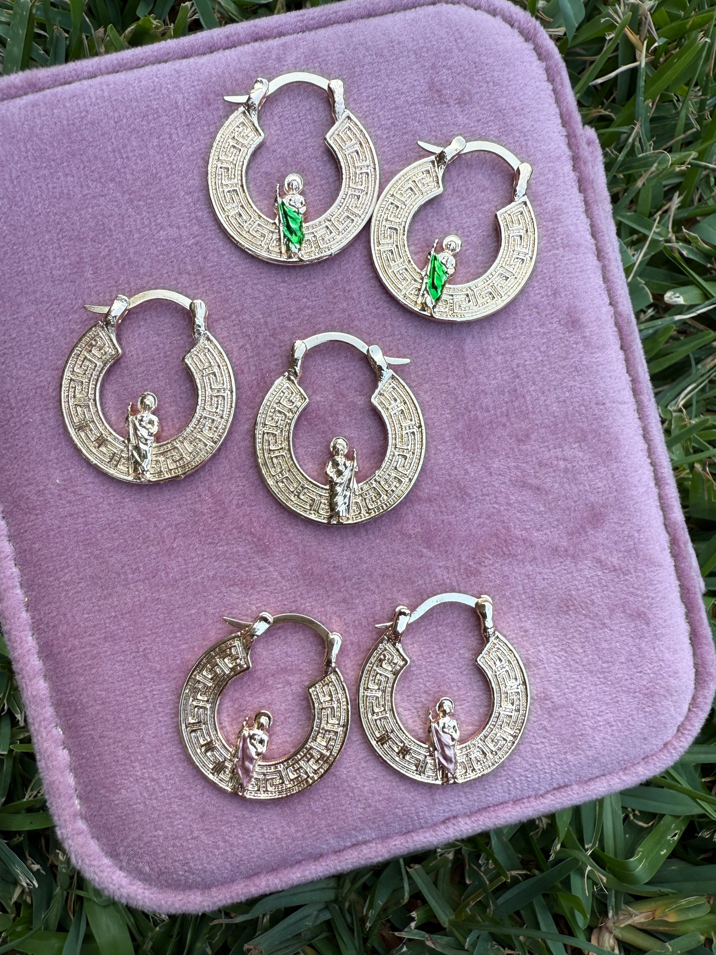 St Jude Hoop Earrings - San Judas