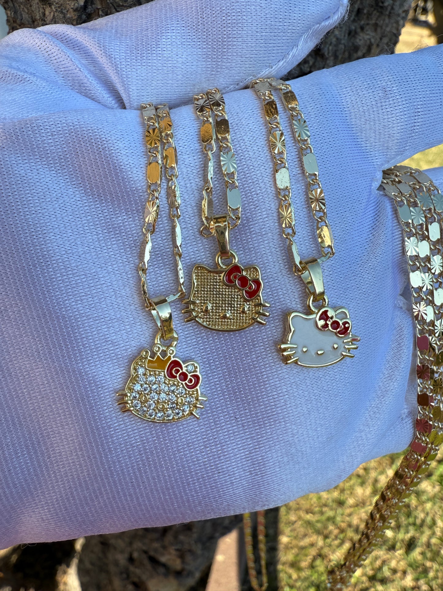 Small Cat Necklace with Chain Kitty Jewelry