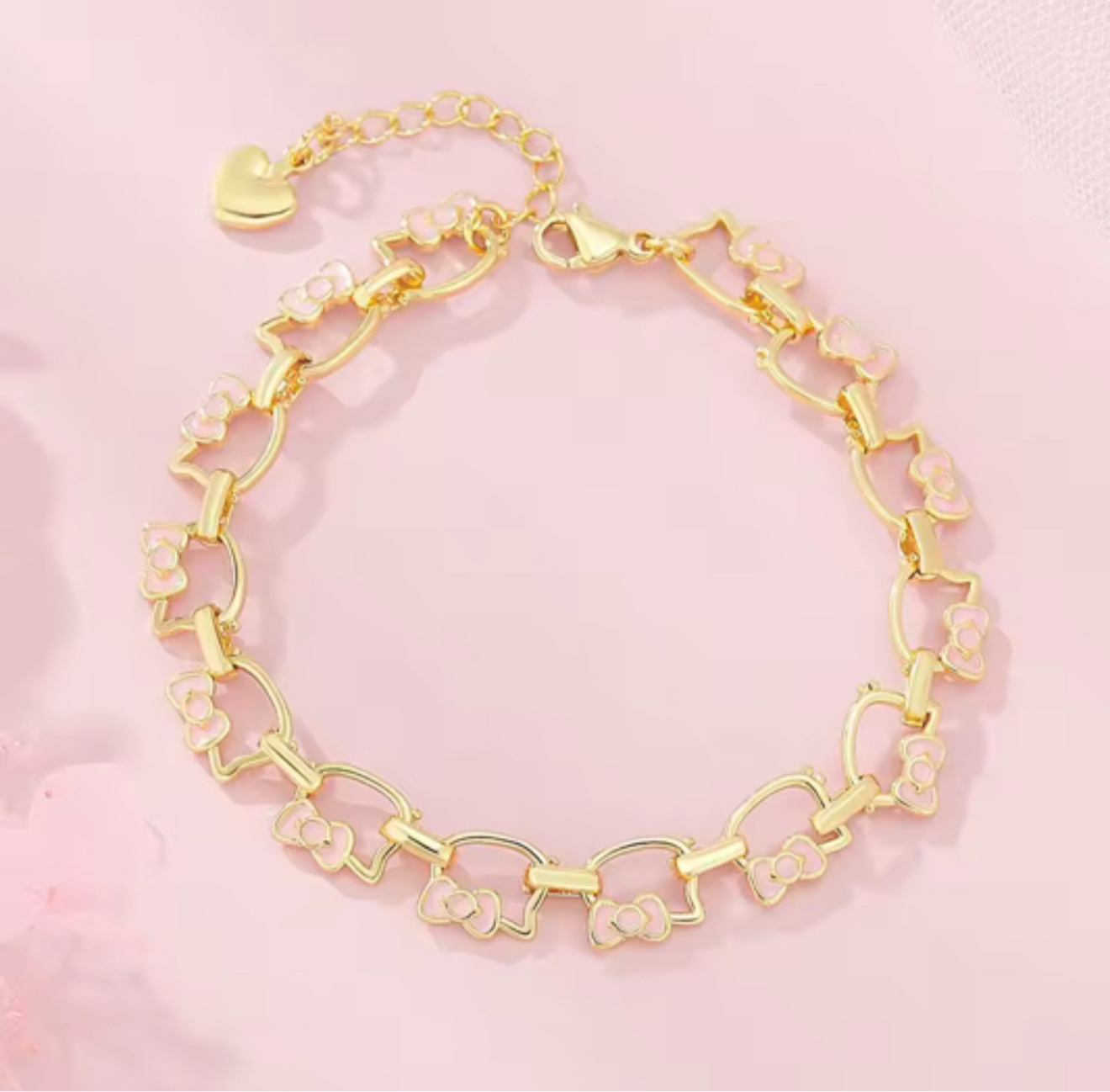 Pink Bracelet Cat Bracelet - Kitty Bracelet