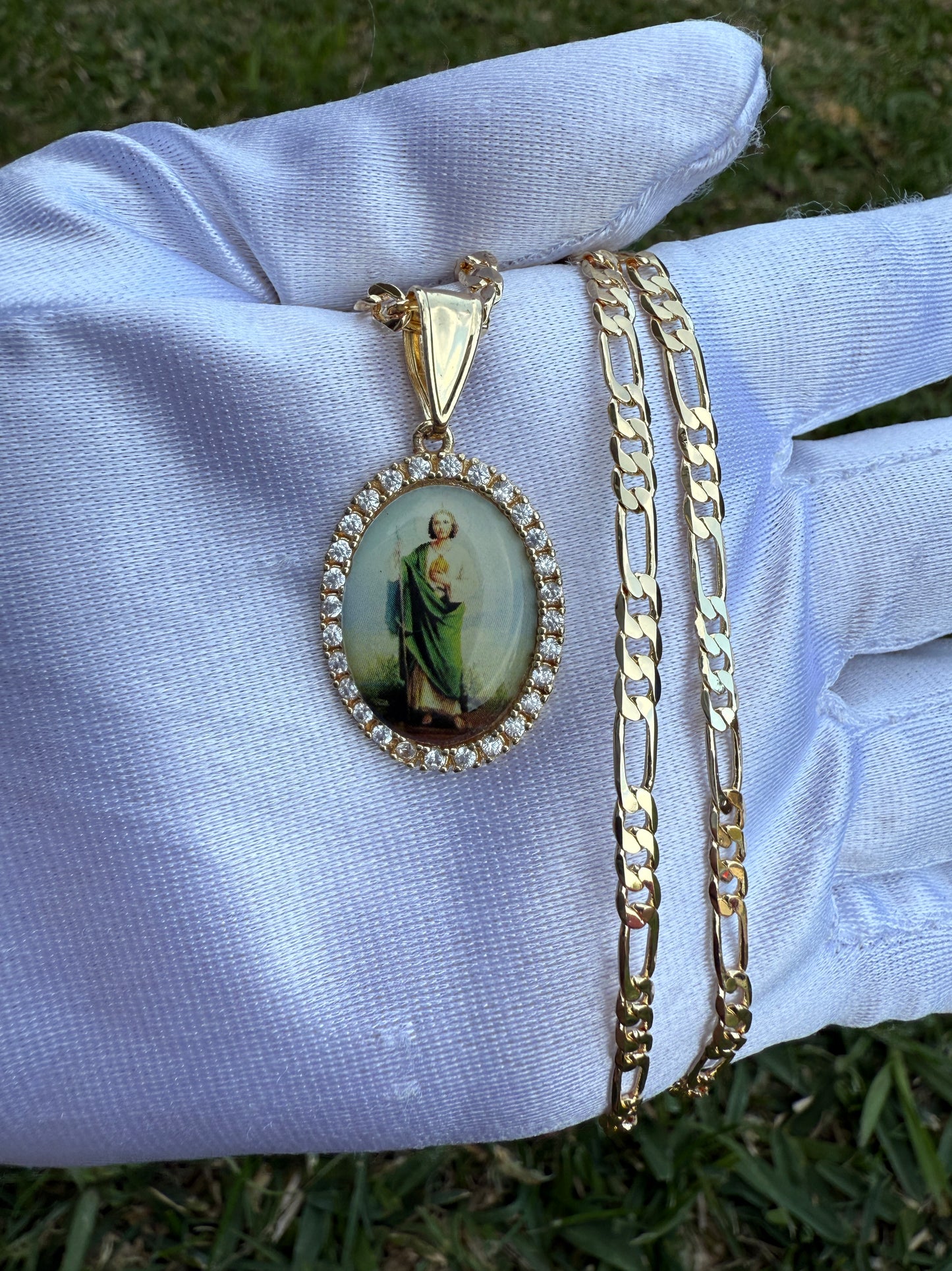 Saint Necklace St Jude, Divine Child, Holy Family