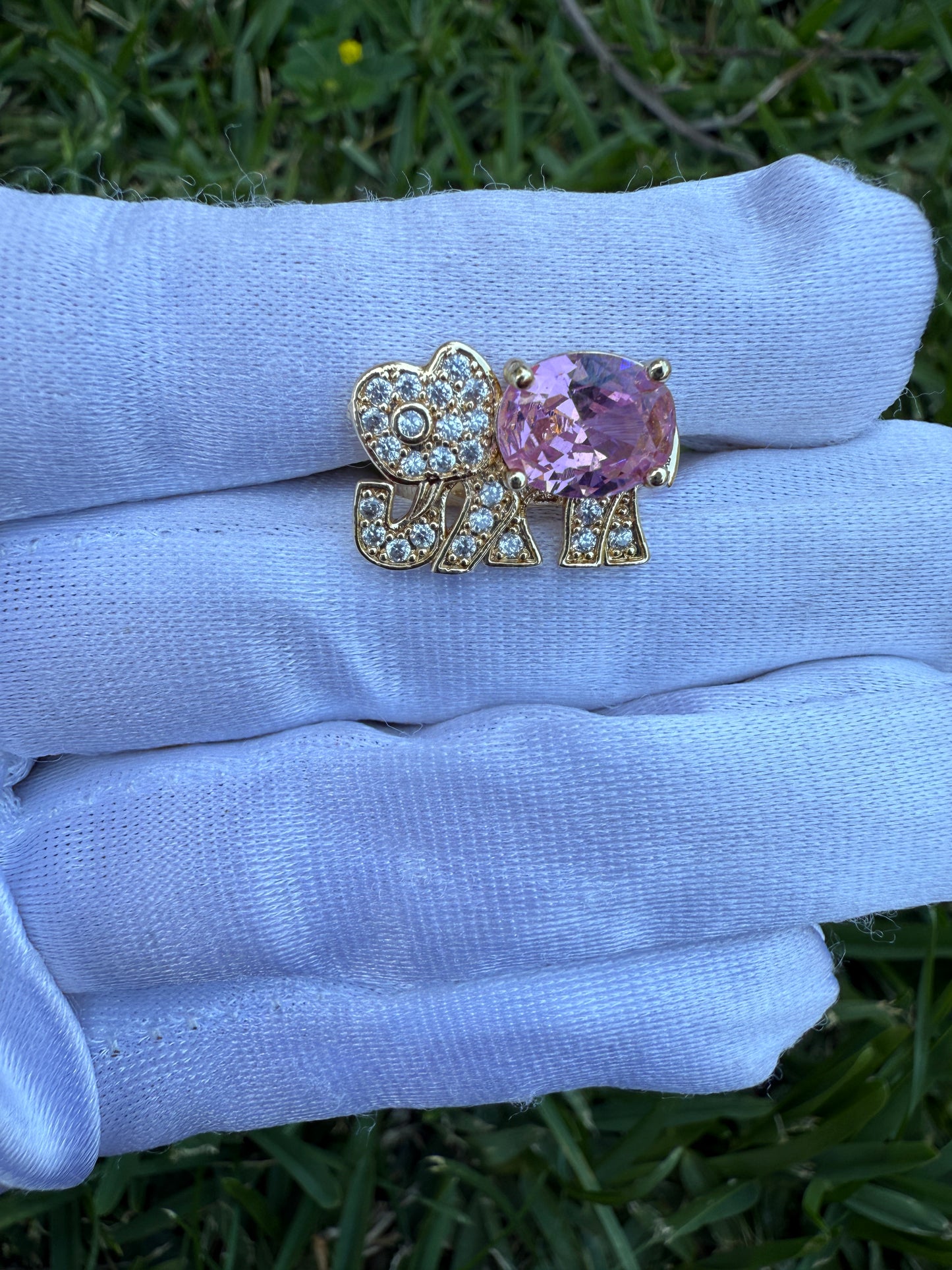 Good Luck Elephant and Turtle Rings Adjunct - Includes Decorative Elements and Gemstone Accents