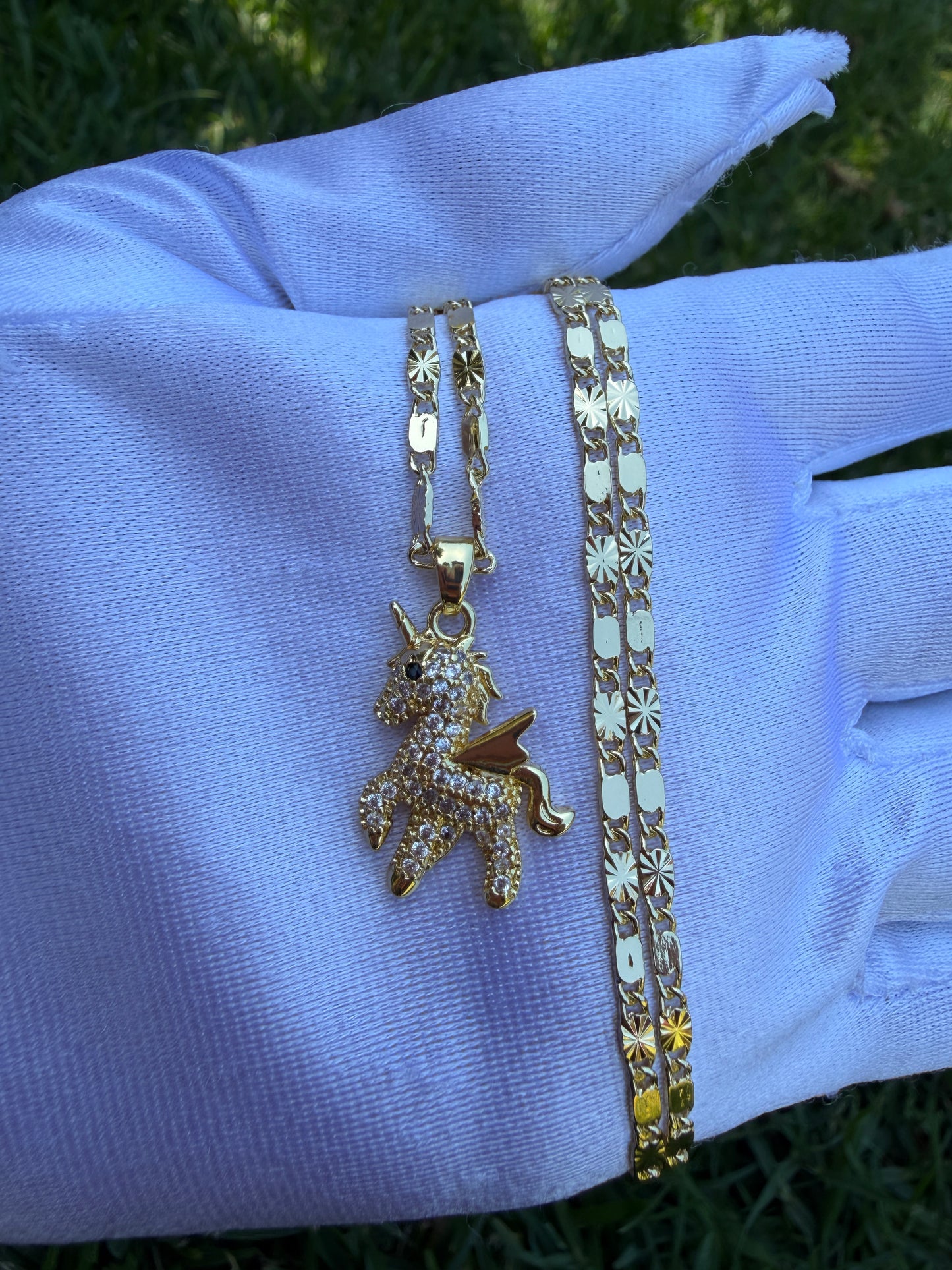 Unicorn Necklace Gold Plated