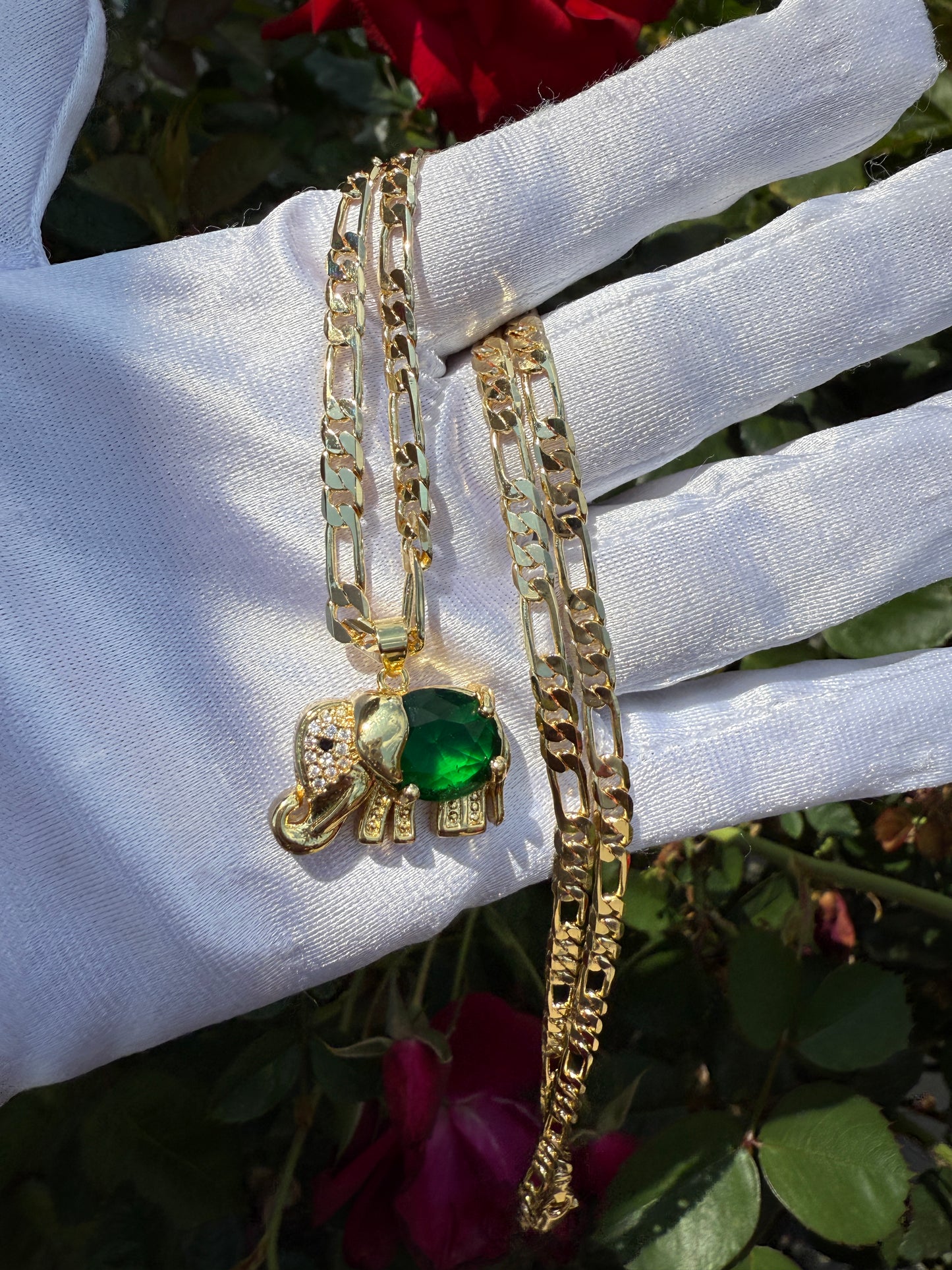 “My Green” Elephant Necklace (Money & Good Luck)