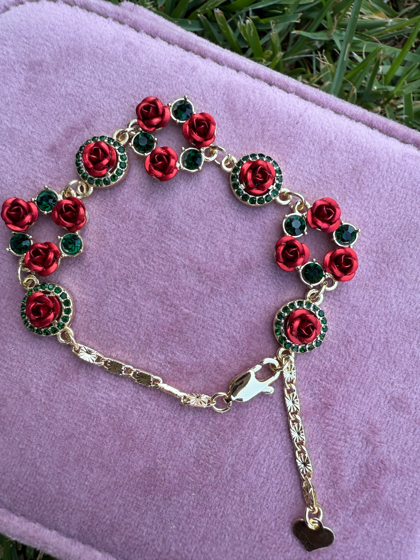 Rose Bracelet Gold Plated 7’5 inches