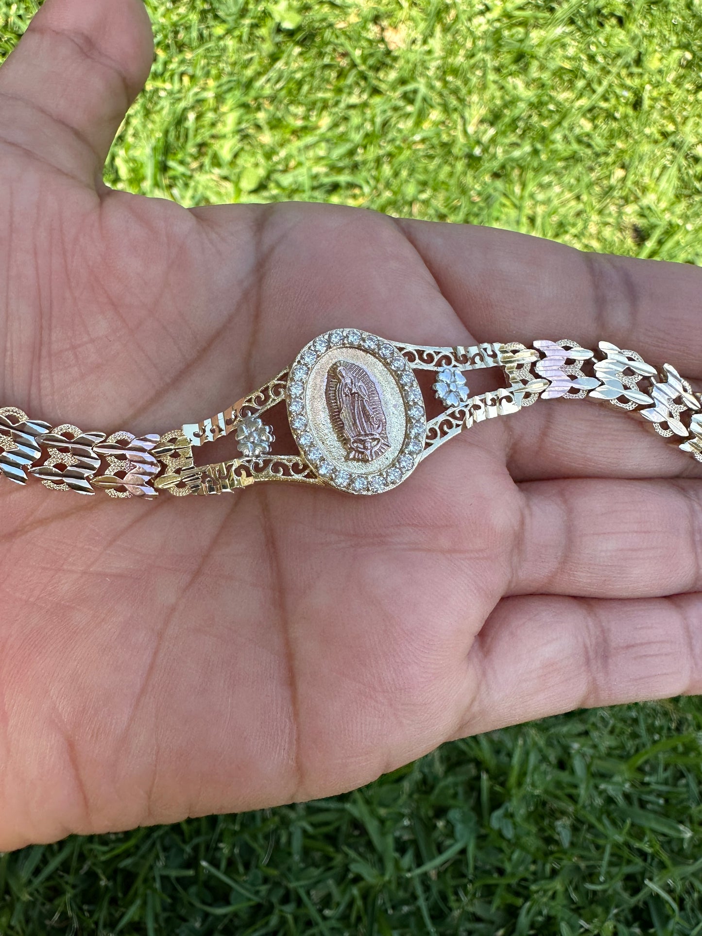 Religious Bracelet Virgin or St Jude Gold Plated