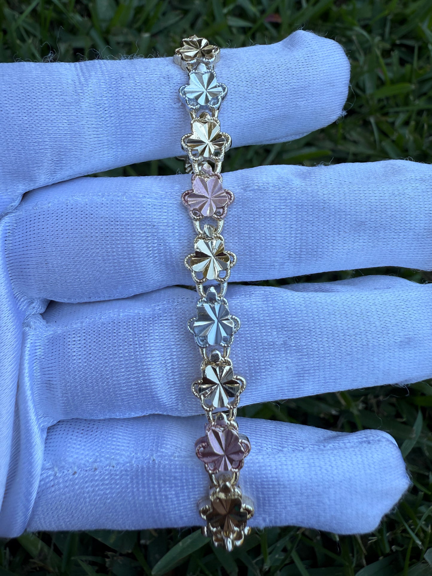 Elegant Bracelets Tricolor Gold Plated