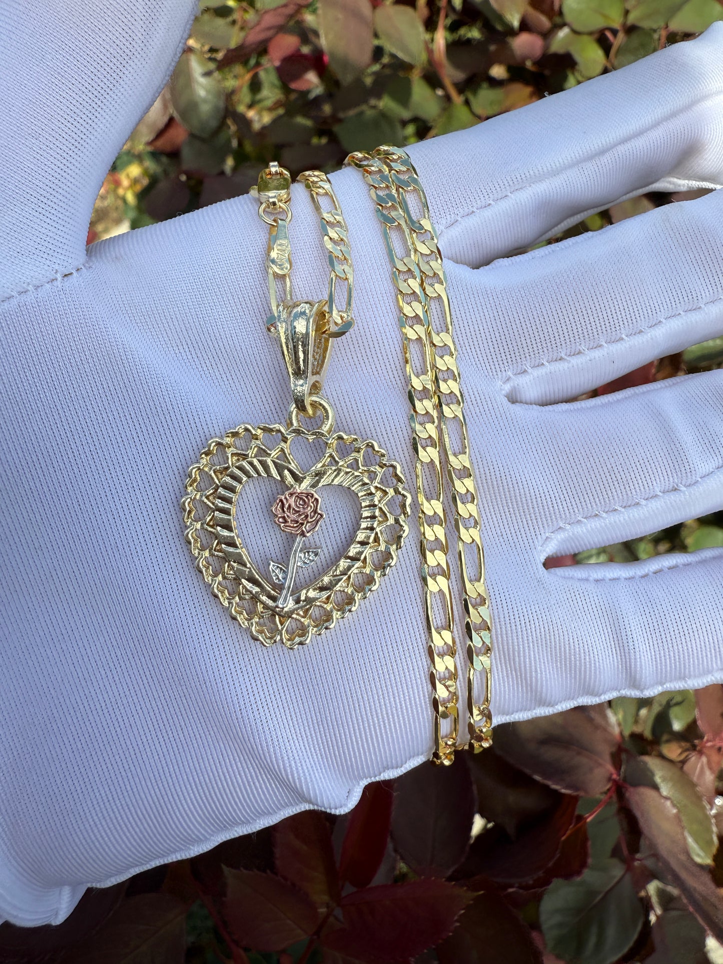 ROSE Necklace with Chain Plated