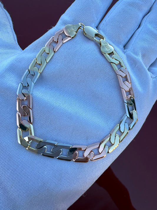Tricolor Bracelet Gold Plated 14k