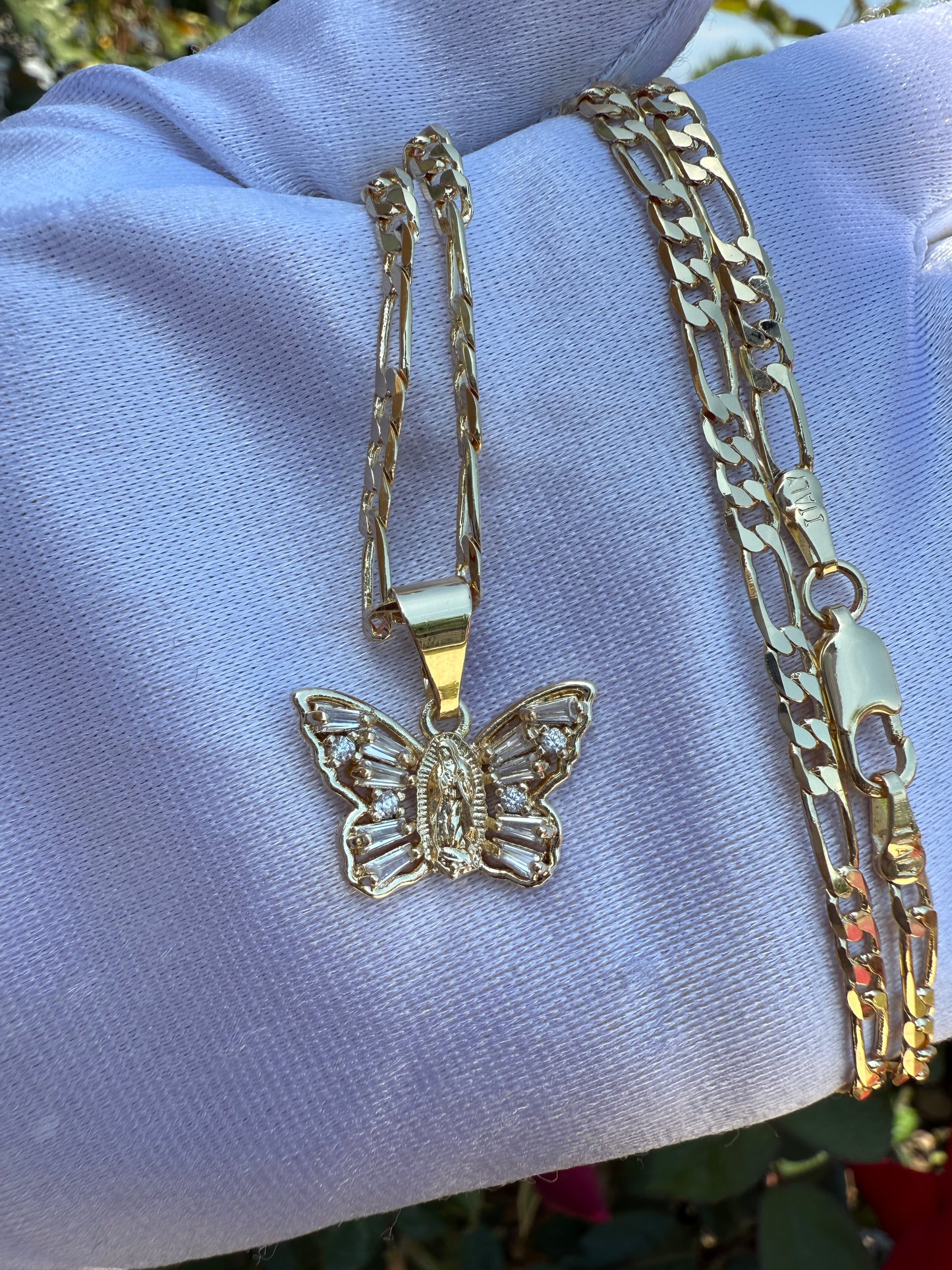 Butterfly Necklace Gold Plated