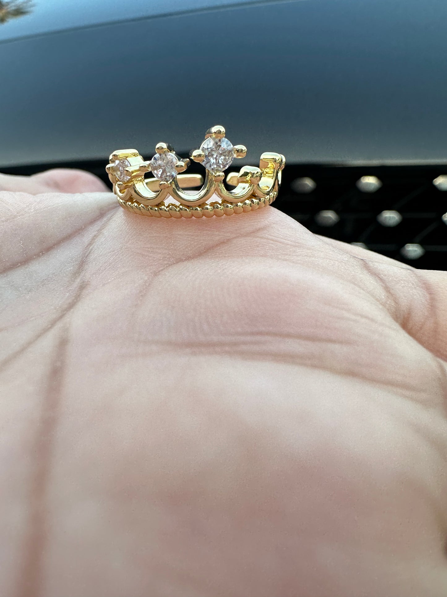 “Queen and King ” crown Ring Gold Plated