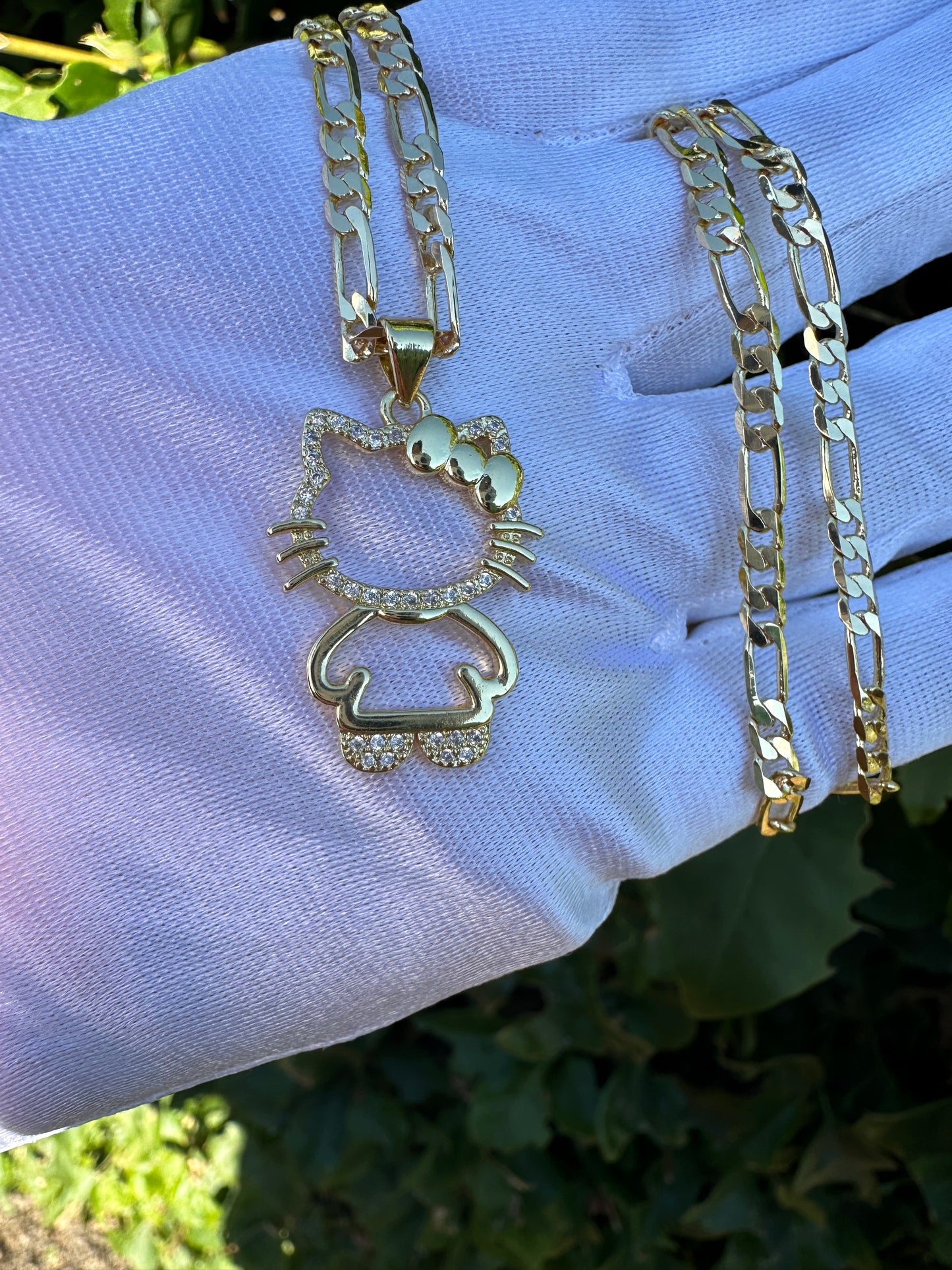 Cat Necklace with Chain 20” inches