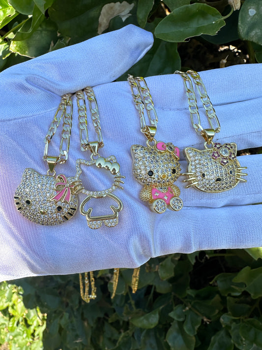Cat Necklace with Chain 20” inches