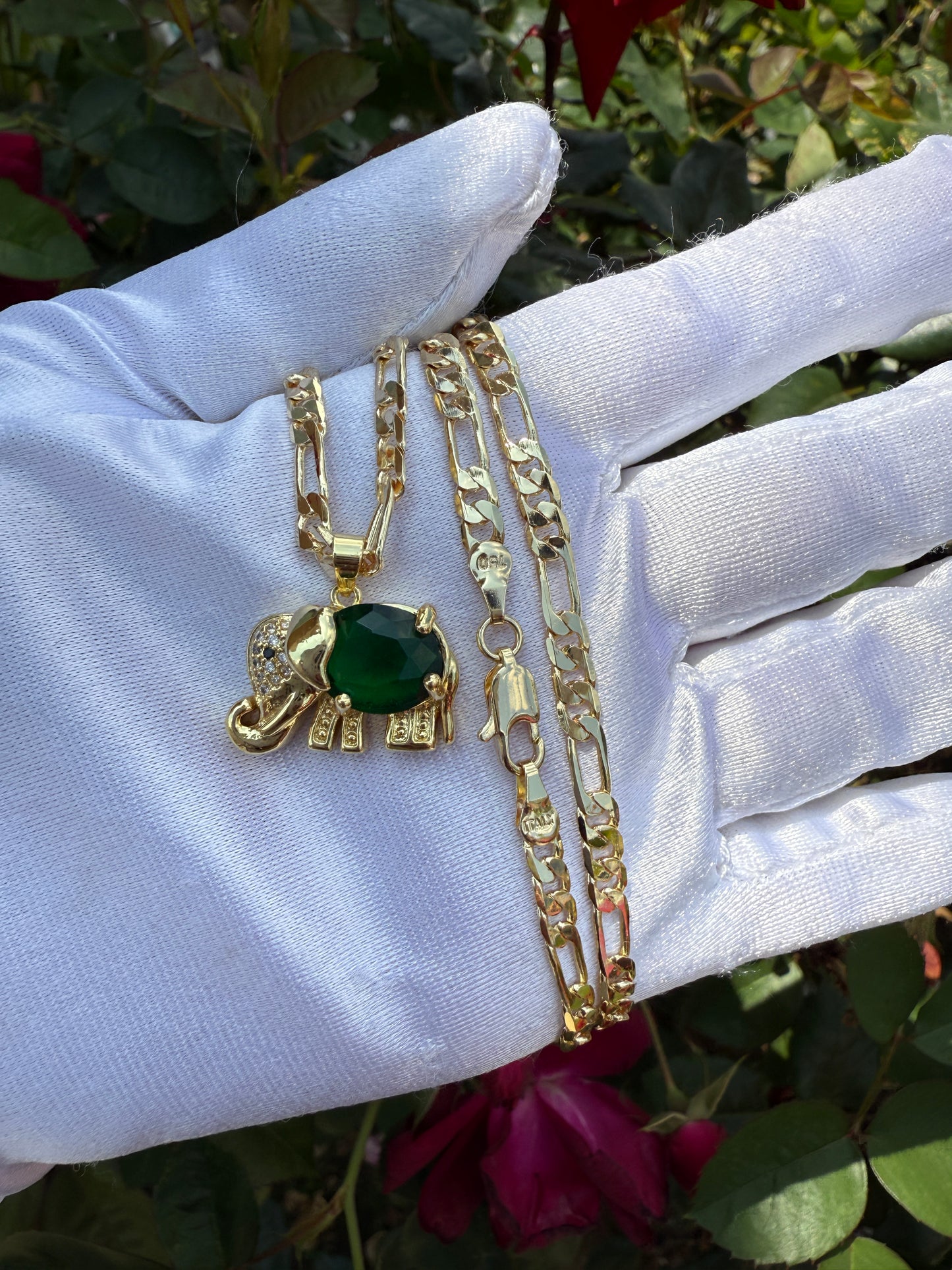 “My Green” Elephant Necklace (Money & Good Luck)