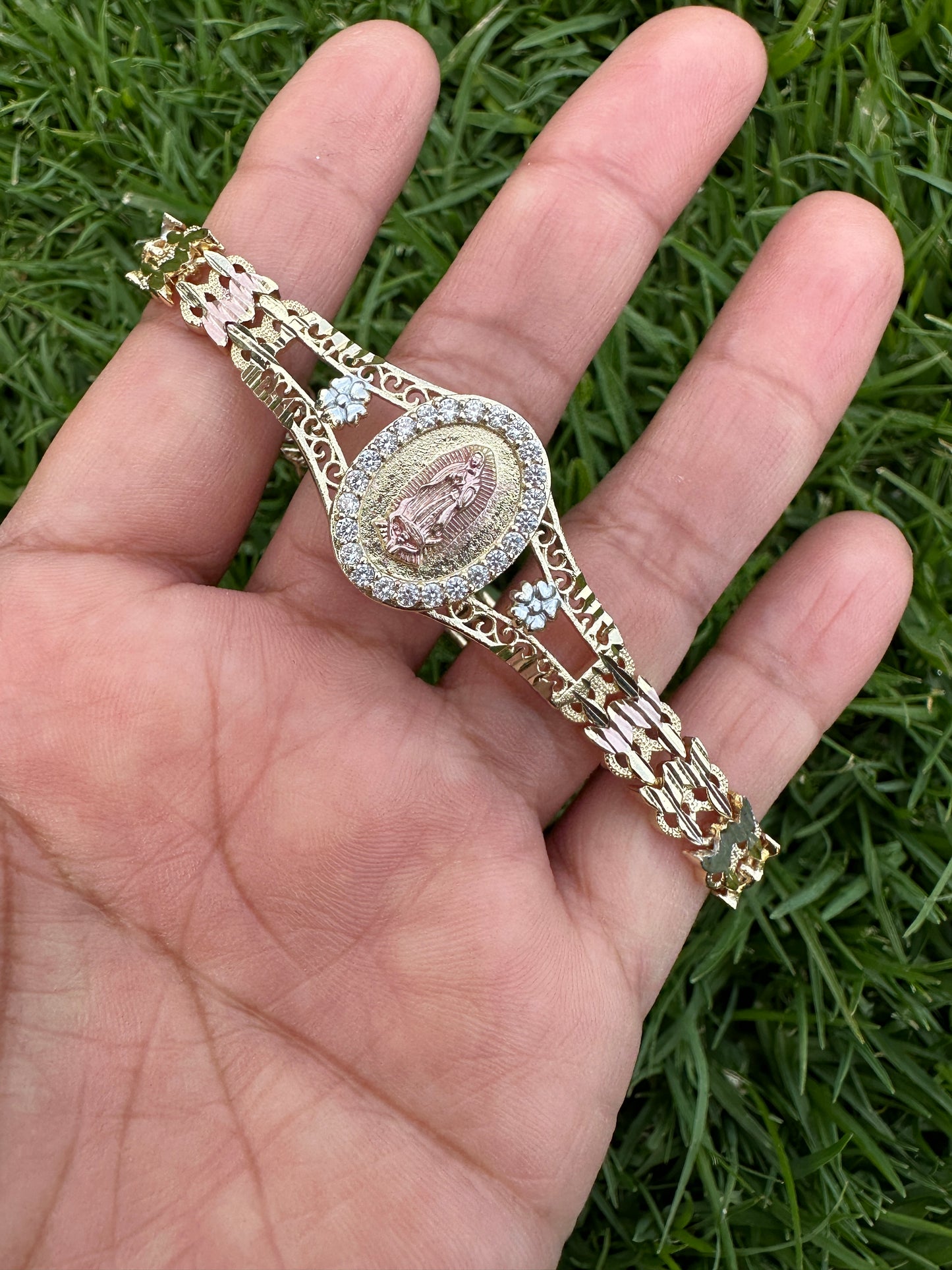 Religious Bracelet Virgin or St Jude Gold Plated