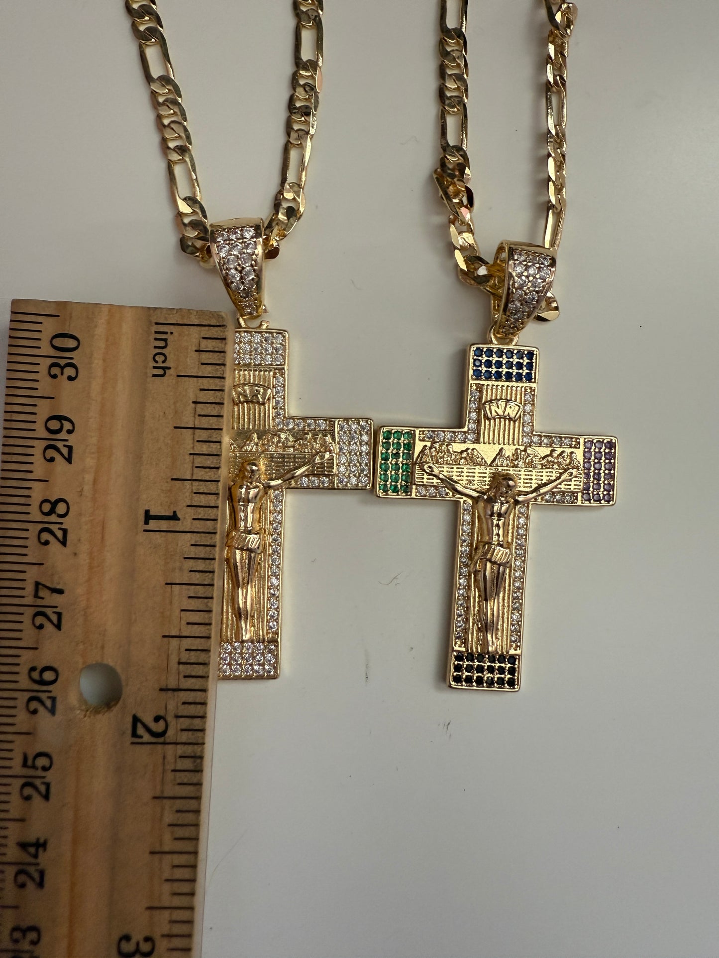 Cross Bling Necklace Plated Crucifix
