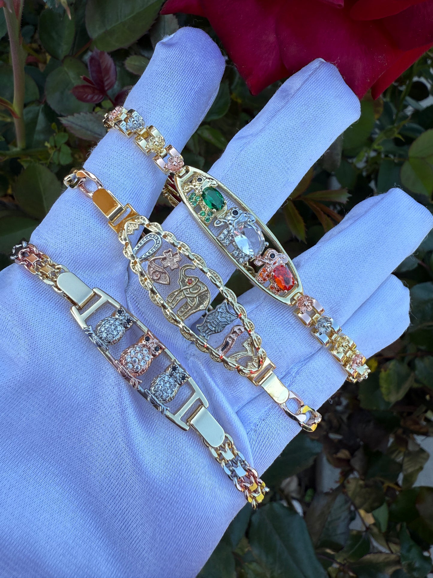 Wealth, Wisdom, Knowledge Good Luck Bracelets, Elephant, Owl, 7 Powers