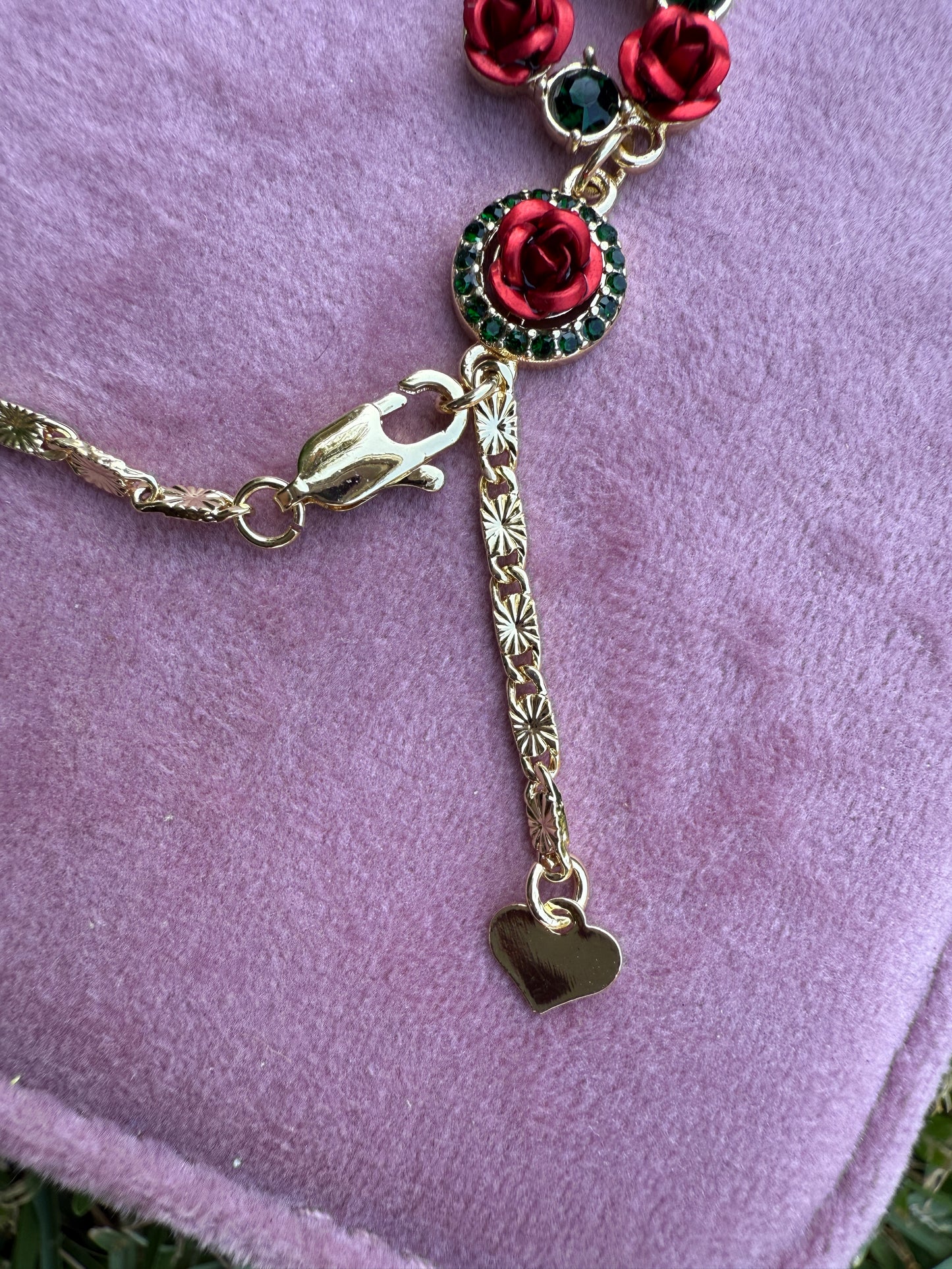 Rose Bracelet Gold Plated 7’5 inches
