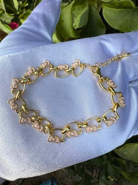 Pink Bracelet Cat Bracelet - Kitty Bracelet
