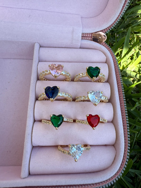 Heart Ring Adjustable for her - Promise -Engagement Ring