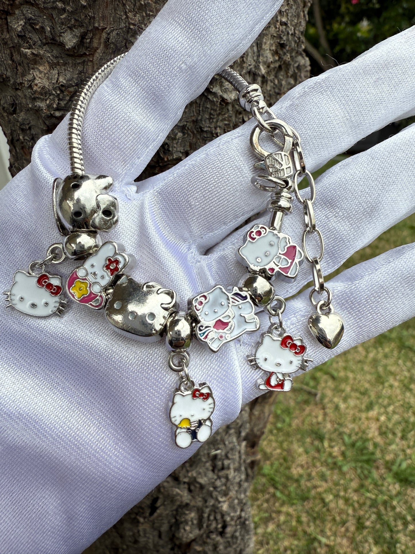 Charm Cat Bracelet with removable Charms-Kitty Charms
