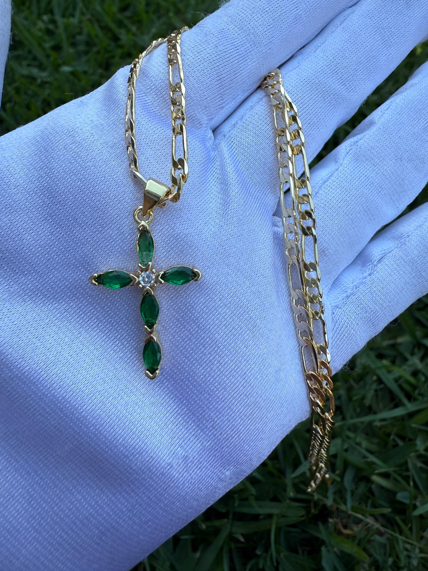 Color cross necklace