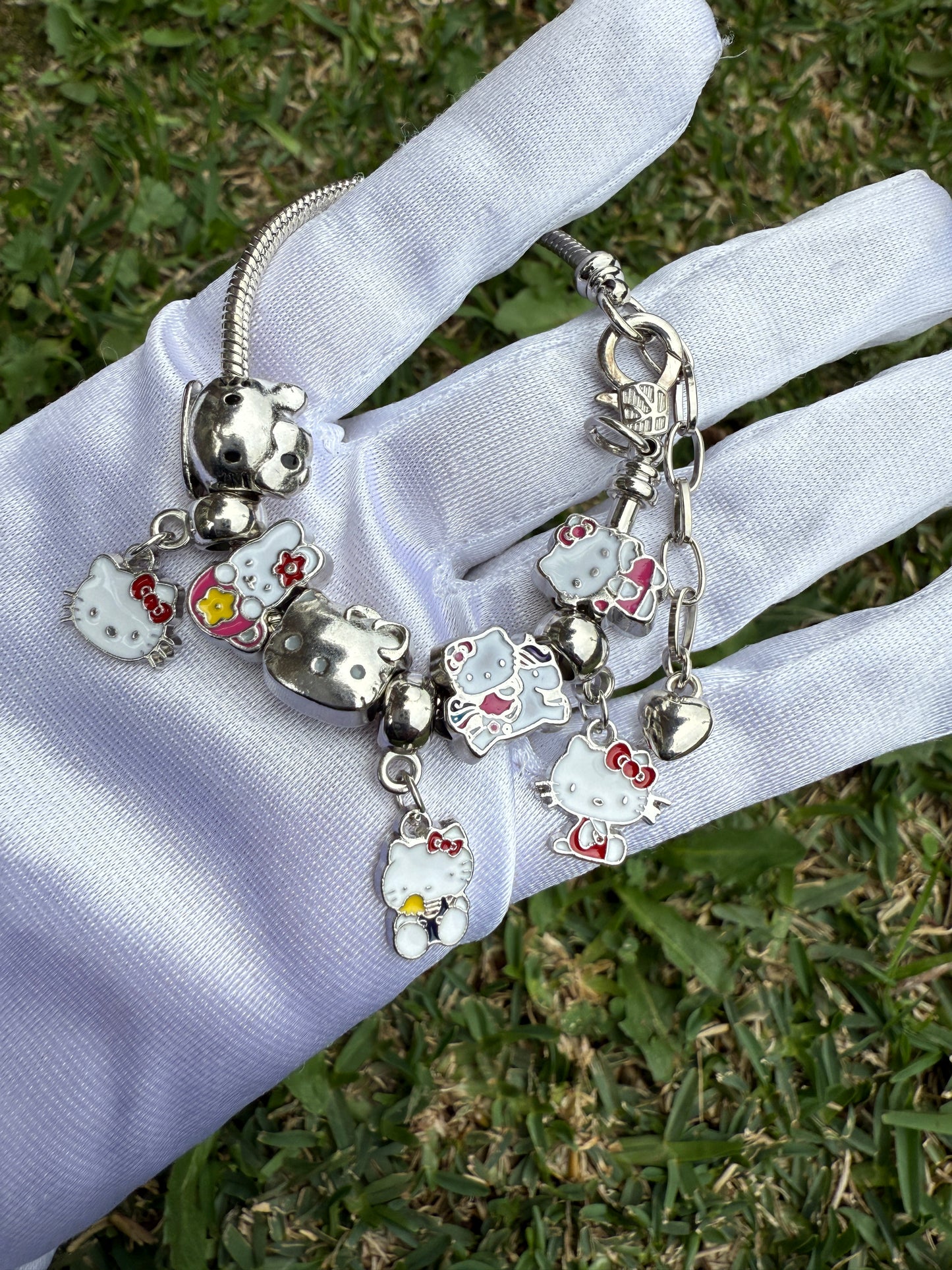 Charm Cat Bracelet with removable Charms-Kitty Charms