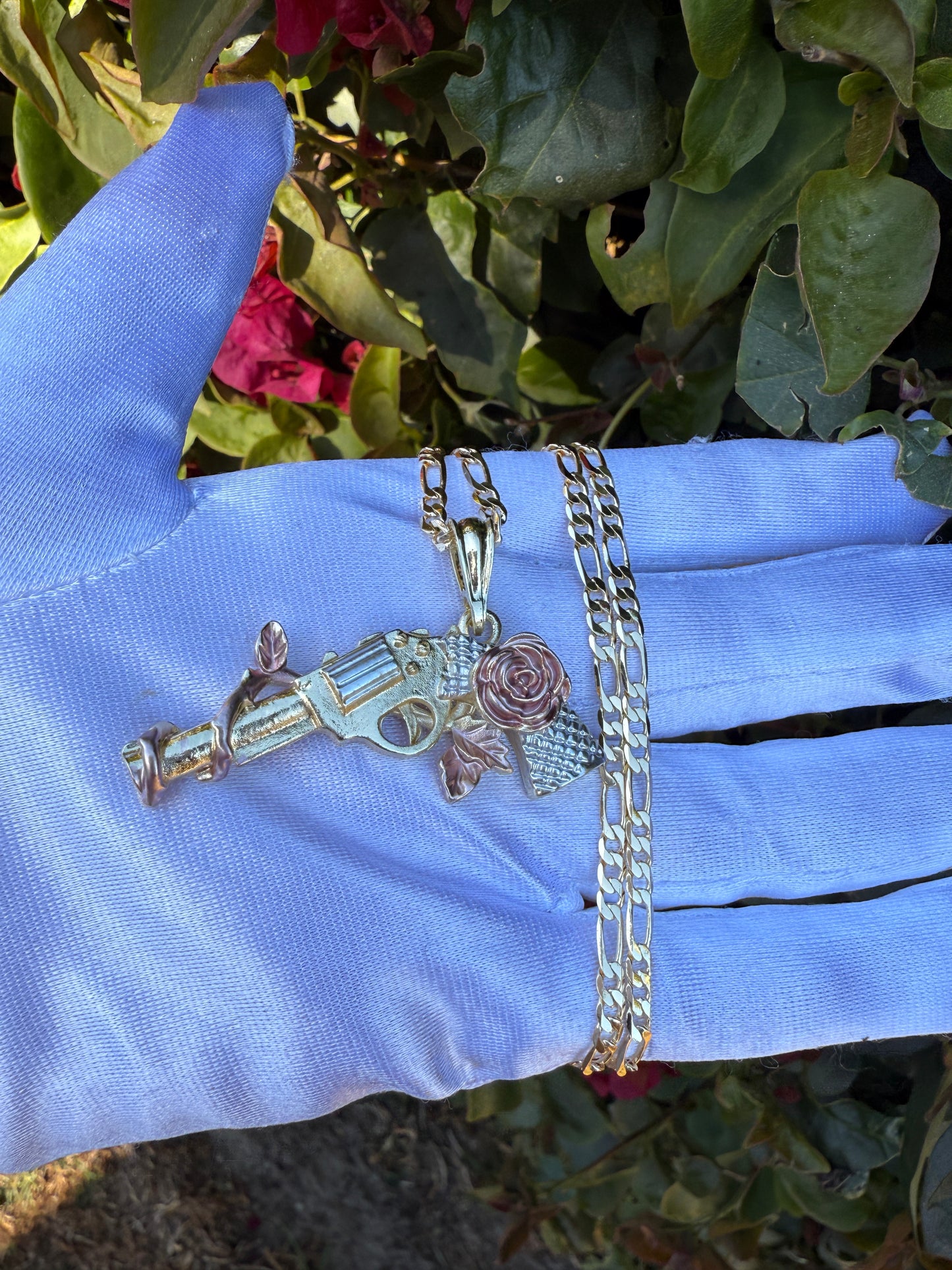 “Thorns” Necklace for her Tricolor Plated