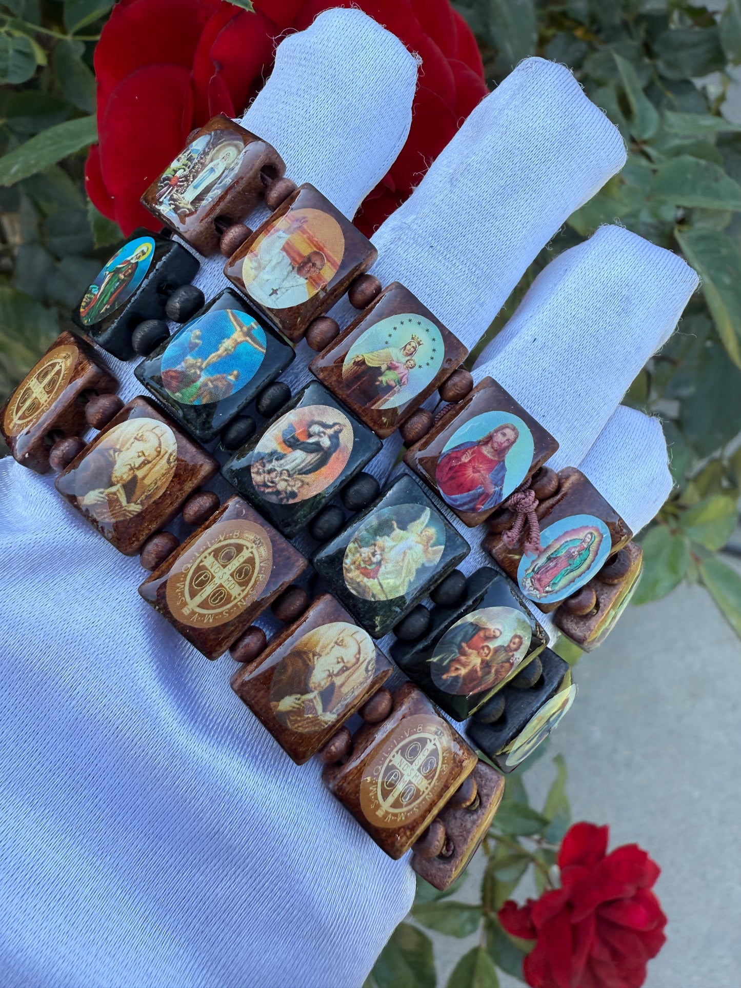 Catholic Wooden bracelets 3 Pack