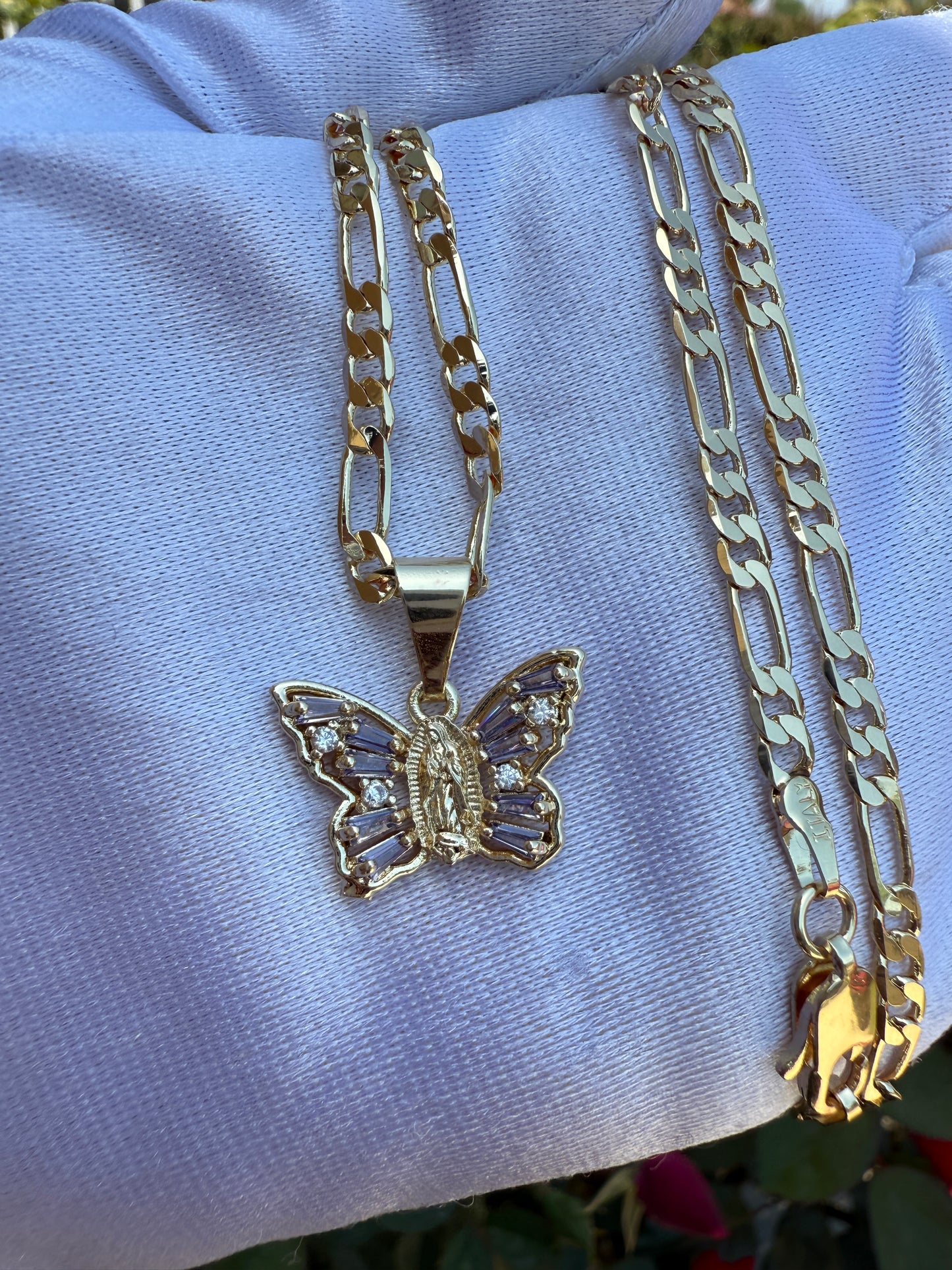 Butterfly Necklace Gold Plated